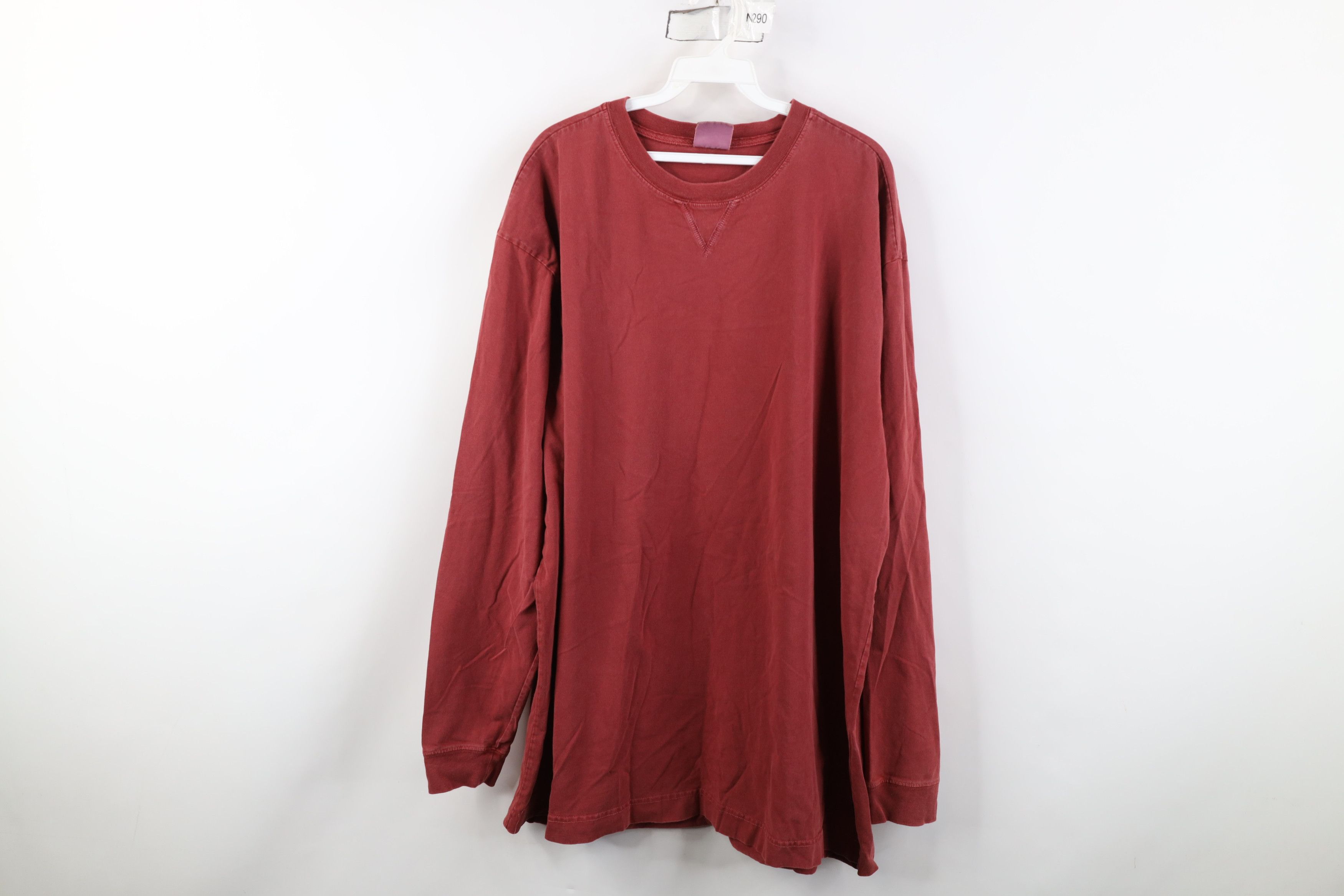 Woolrich Woolen Mills Vintage 90s Woolrich Heavy Stonewash Long Sleeve T-Shirt Red Size US XL / EU 56 / 4 - 1 Thumbnail