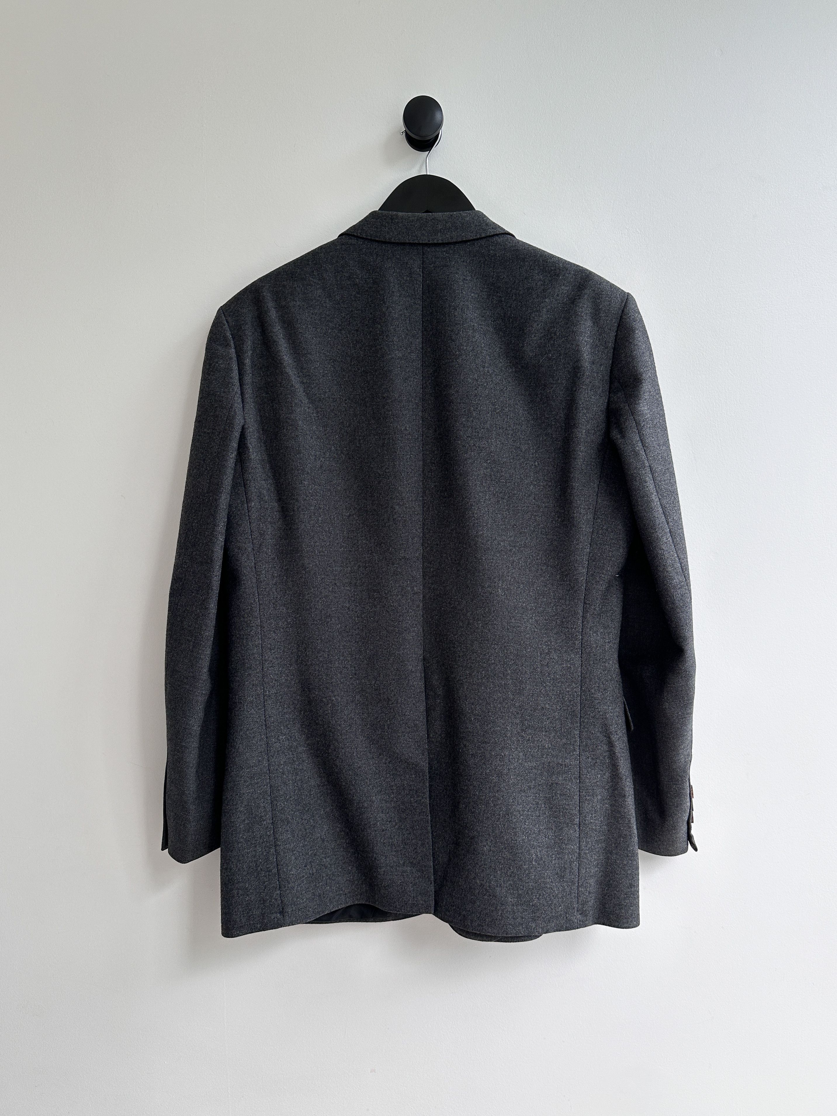 Burberry Vintage Burberry Gray Wool Blazer Jacket Size 50R - 2 Thumbnail