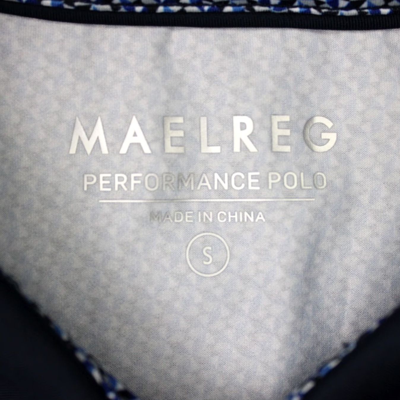 Vintage Maelreg Polo Shirt Mens Small Blue Geometric Stretch S/S Pullover Shirt/Pol o Size US S / EU 44-46 / 1 - 7 Thumbnail