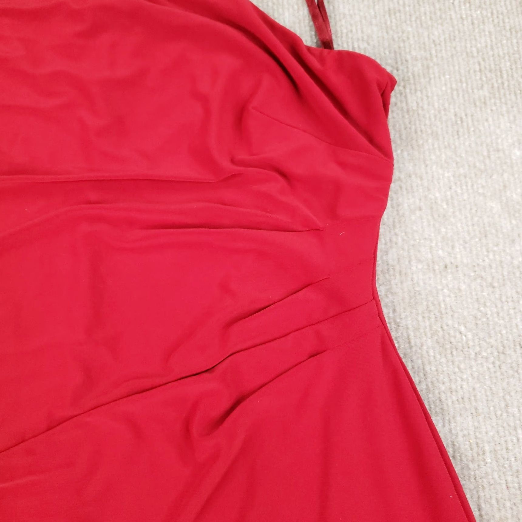 Ralph Lauren Lauren Ralph Lauren Hollynn Dress Sz 6 Red Embellished Sleeveless Ruched Stretch Size M / US 6-8 / IT 42-44 - 7 Thumbnail