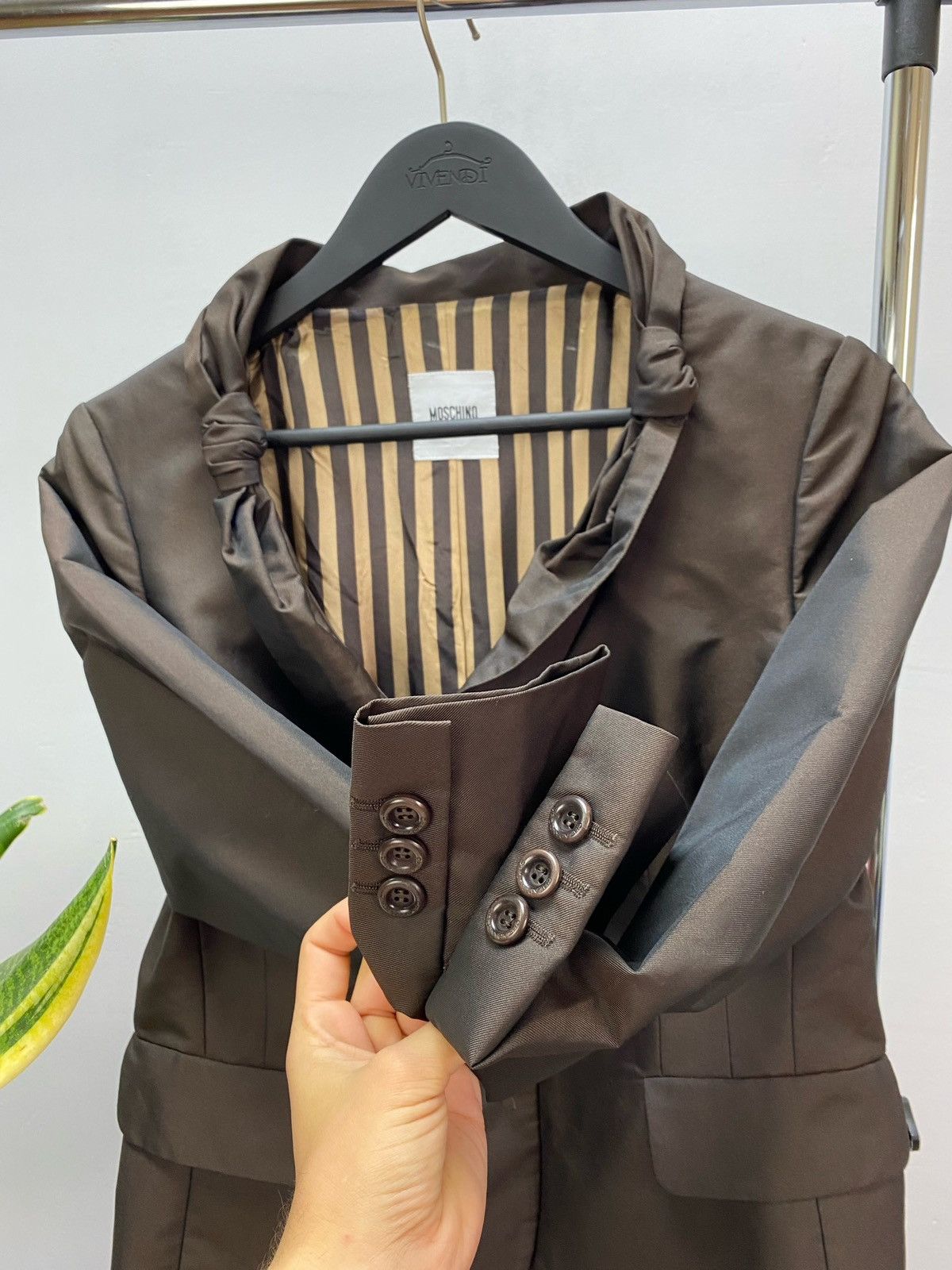 If Six Was Nine × Moschino Moschino Black Blazer Cheap And Chic Art Designer Rare Size XL / US 12-14 / IT 48-50 - 14 Thumbnail