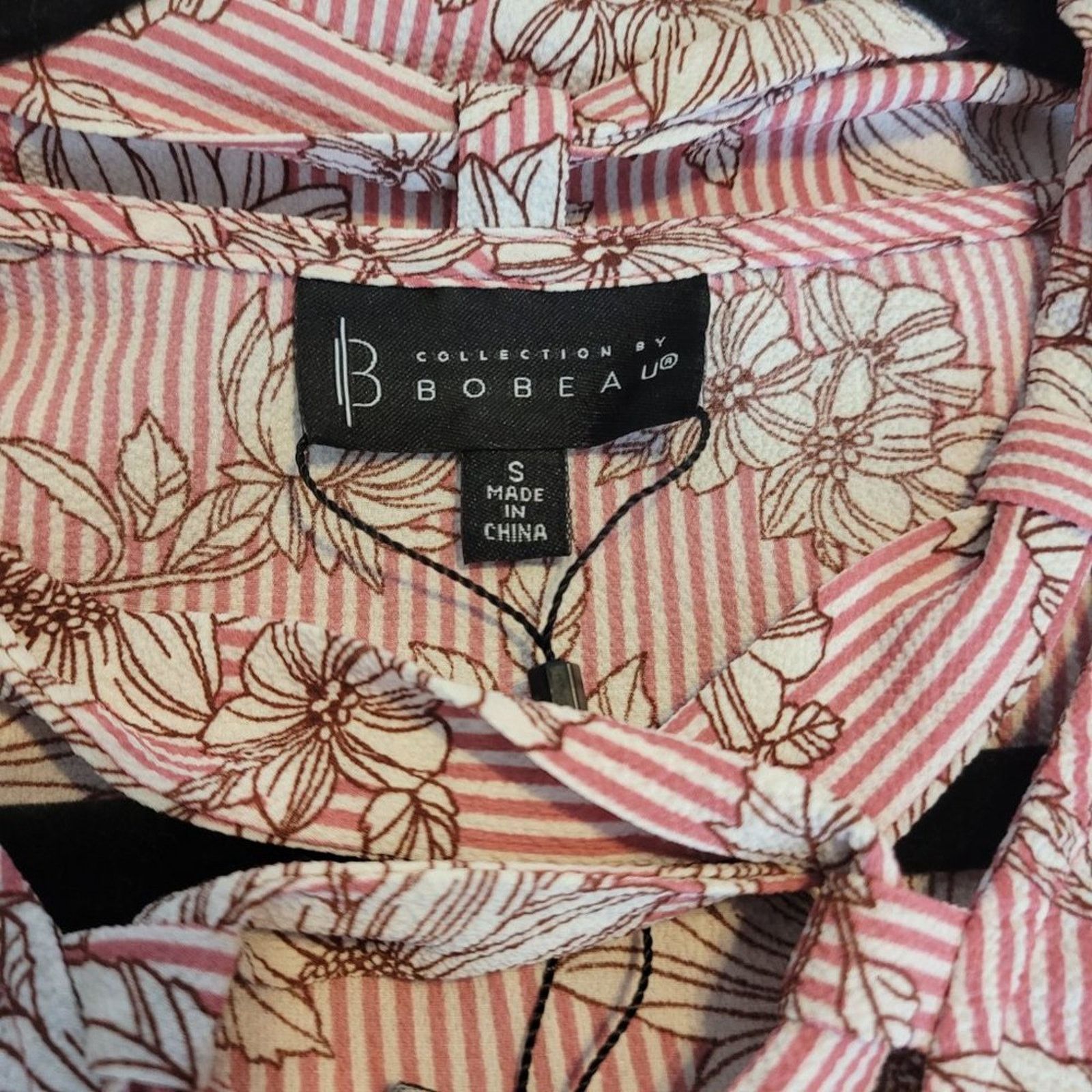 Other B Collection By Bobeau Pink Floral Striped Criss Cross Small Size S / US 4 / IT 40 - 5 Thumbnail