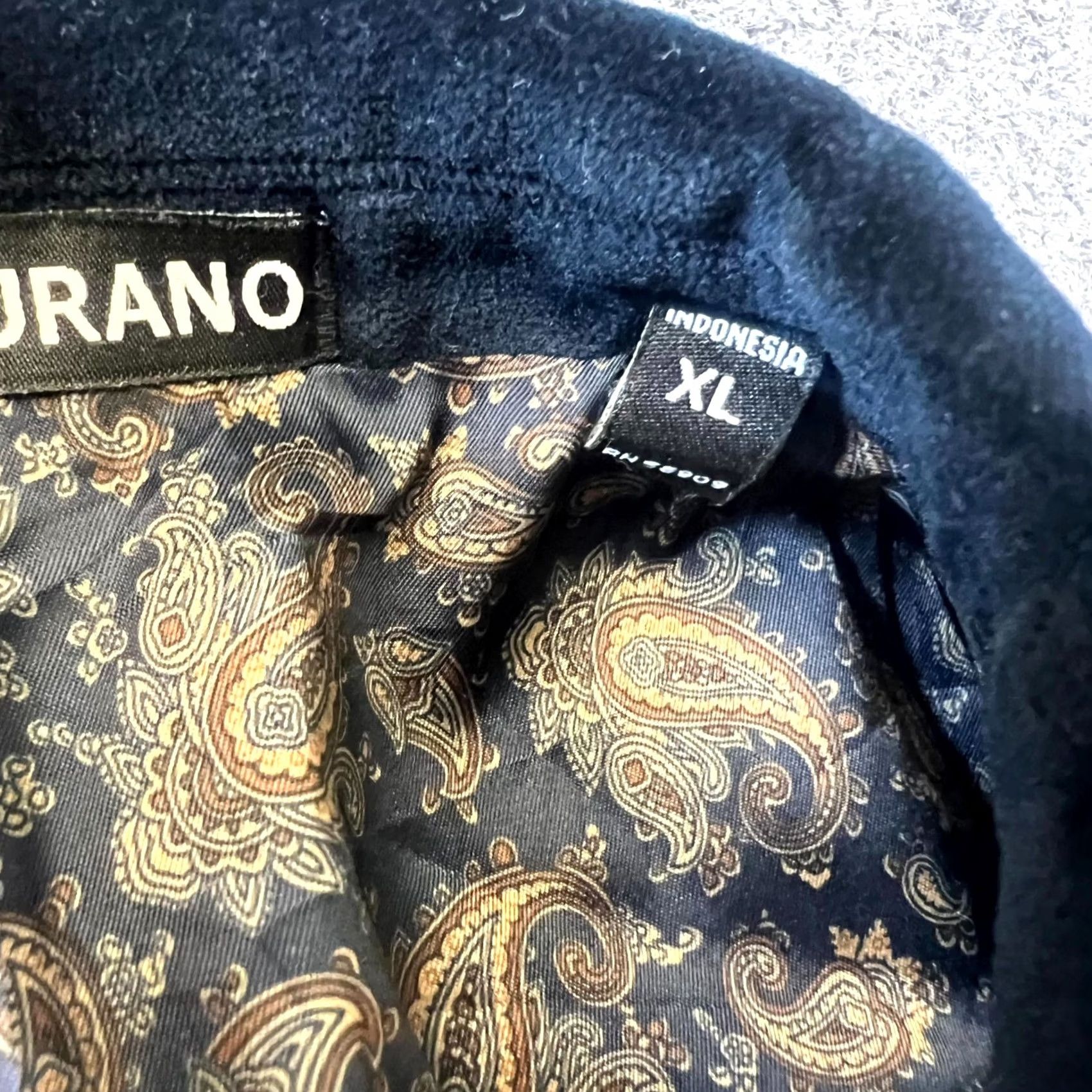 Murano Murano Mens Sport Coat Blue Cotton Velvet 2-Button XL Jacket Size US XL / EU 56 / 4 - 5 Thumbnail