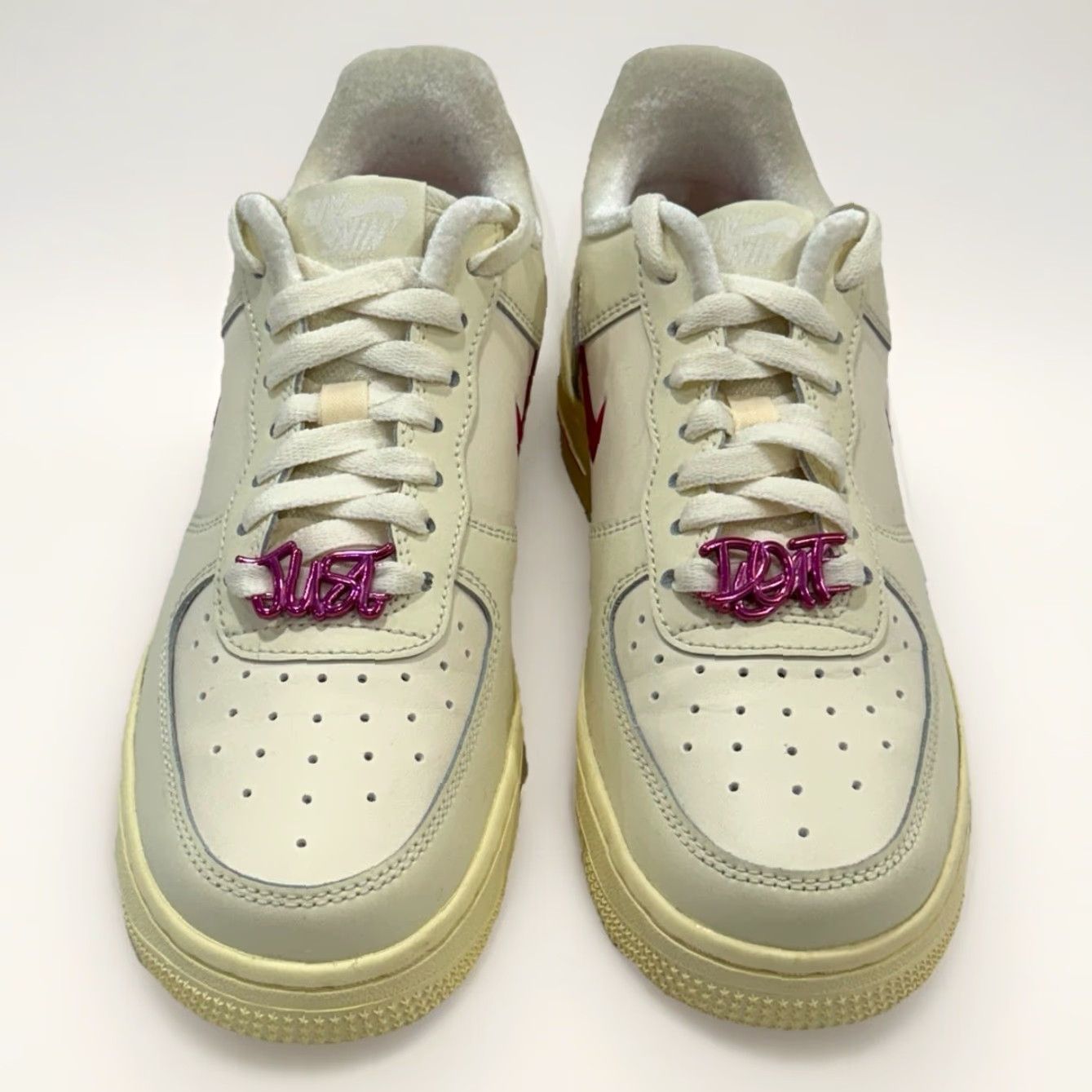 Nike Nike Air Force Women’s 11 Coconut Milk Ivory Leather/Playful Pink FB8251-101 Sneaker Size US 7 / IT 37 - 7 Thumbnail