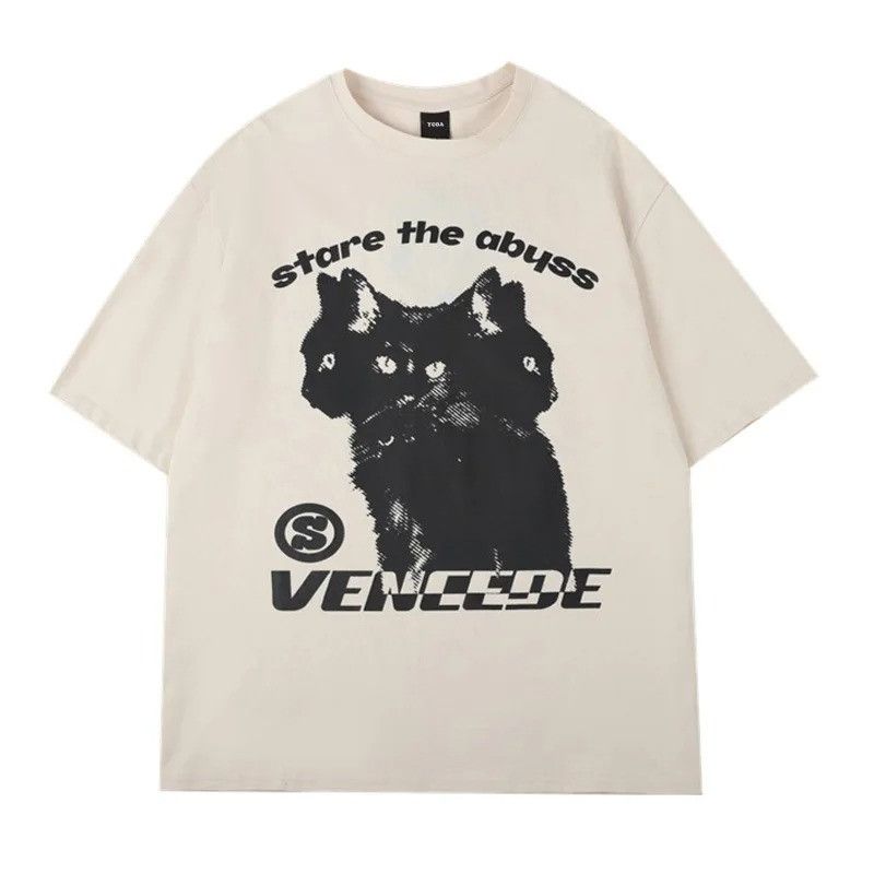 Vintage Men’s Oversized Hydra Cat Graphic Tee Y2K Streetwear Size US L / EU 52-54 / 3 - 3 Thumbnail