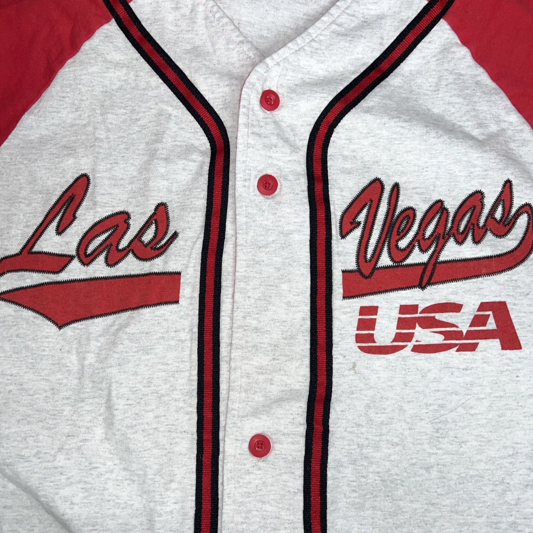Champion VINTAGE Champion Las Vegas USA Red Baseball Jersey Shirt Mens M 21” Pit To Pit Size US M / EU 48-50 / 2 - 5 Thumbnail