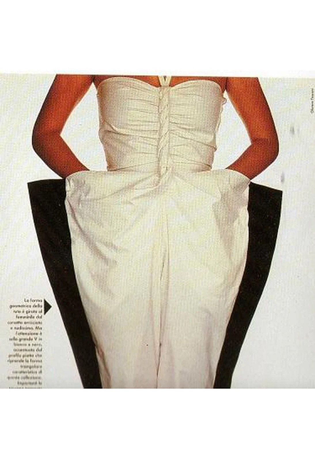 Krizia × Vintage Krizia 1982 Deep Plunging Taffeta Gown Size M / US 6-8 / IT 42-44 - 5 Thumbnail