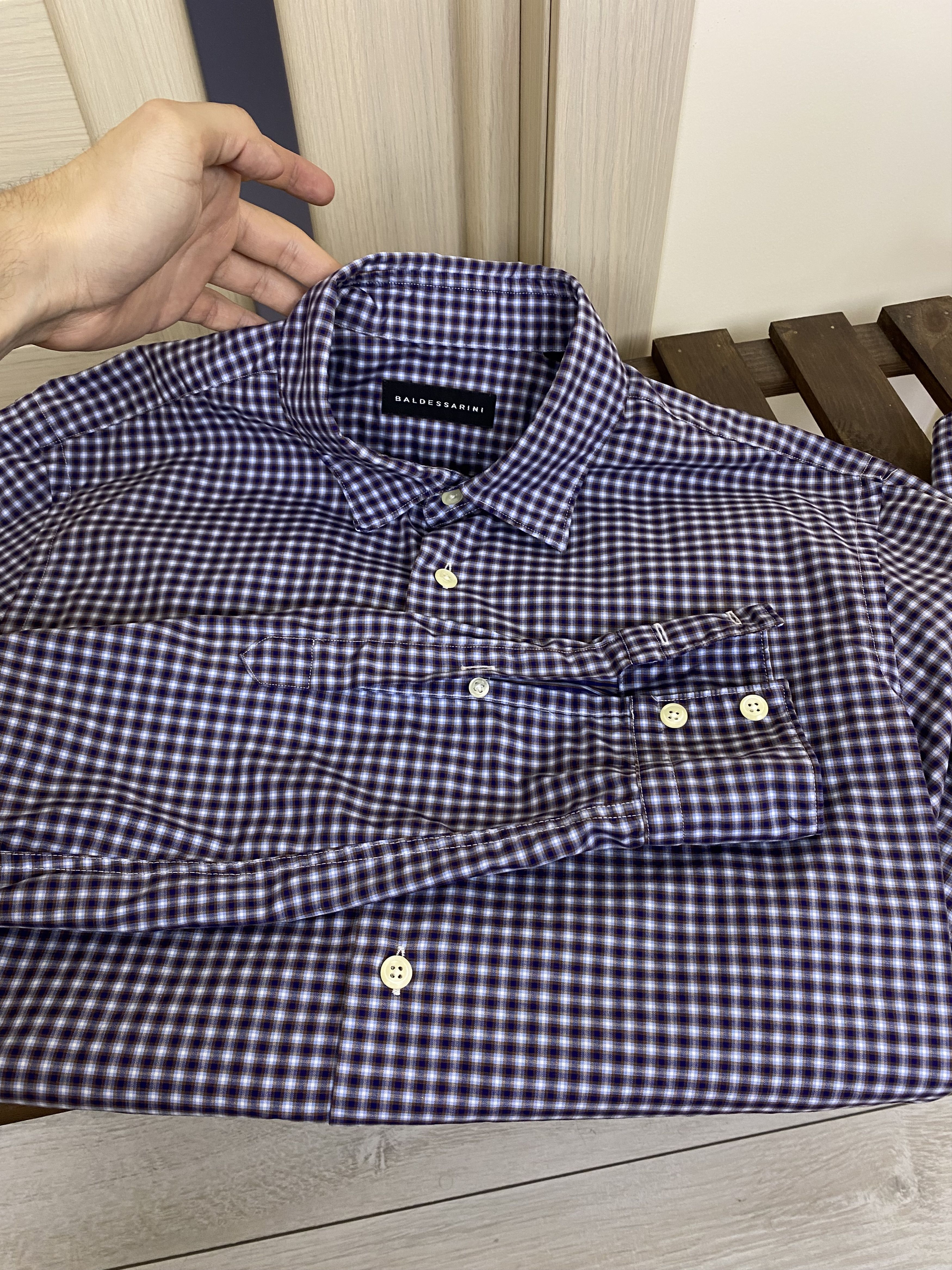 Baldessarini Baldessarini checkered stripped classic shirt Size US M / EU 48-50 / 2 - 13 Thumbnail