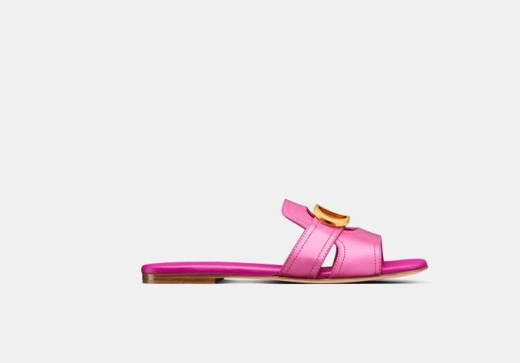Dior o1w1db10425 KCQ266L 30 Montaigne Slides in Metallic Pink Size US 12 / IT 42 - 1 Thumbnail