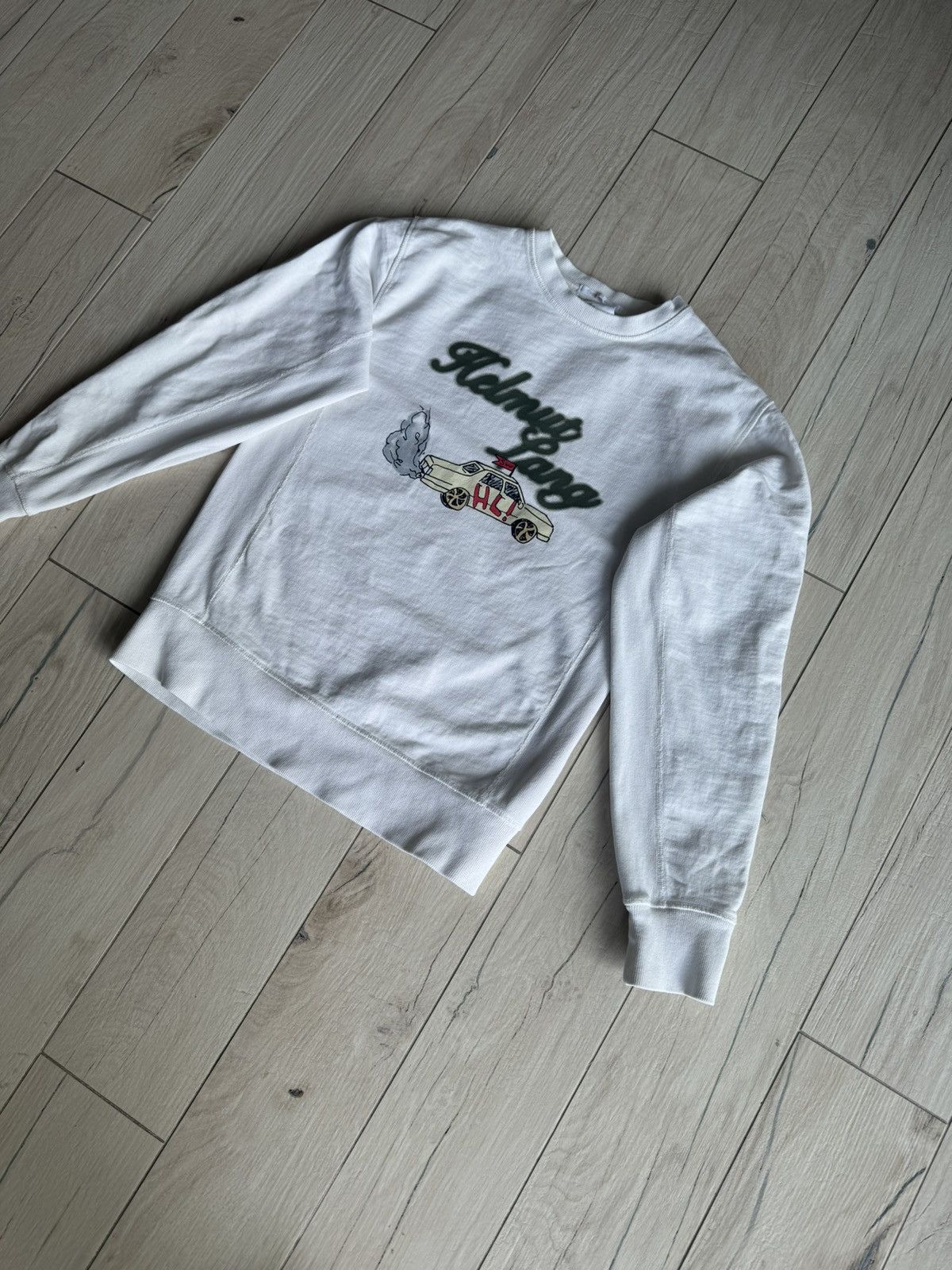 Helmut Lang × Saintwoods Helmut Lang X Saintwoods Taxi Logo White Sweatshirt Size US S / EU 44-46 / 1 - 2 Thumbnail