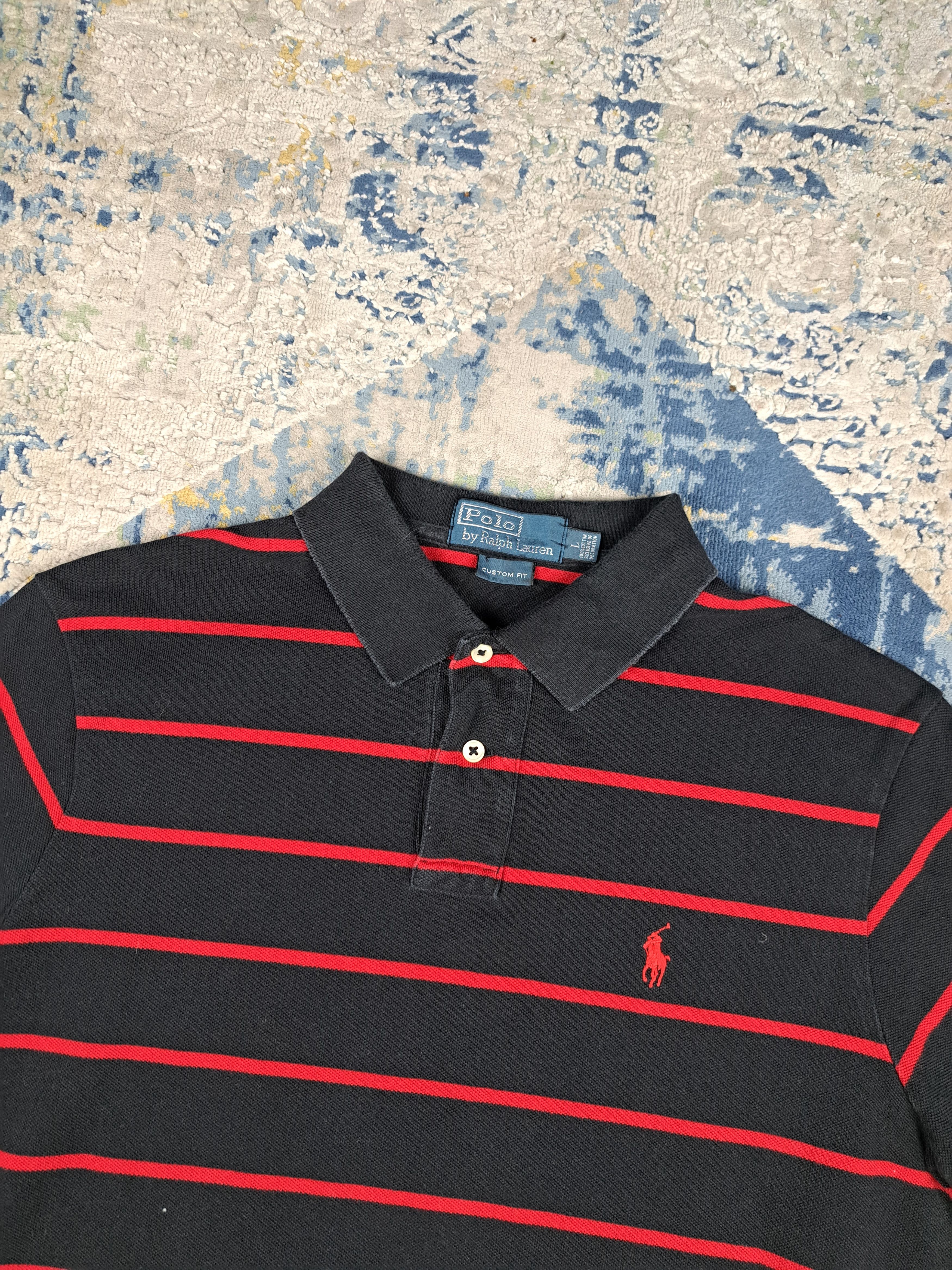 Polo Ralph Lauren Ralph Lauren Short Sleeve Polo Striped Rugby Shirt y2k Size US L / EU 52-54 / 3 - 2 Thumbnail