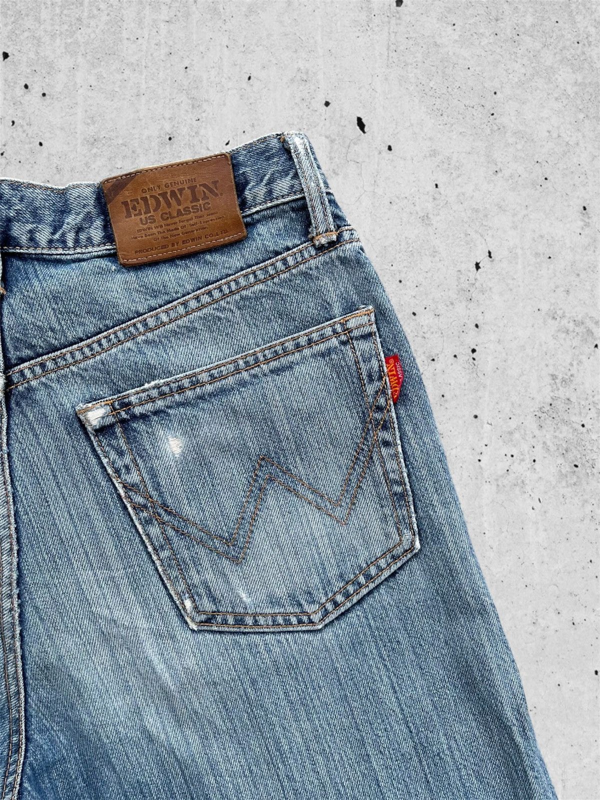 Edwin × Japanese Brand 🔥 Edwin Us Classic Light Blue Distressed Denim W29🔥 Size US 29 - 11 Thumbnail