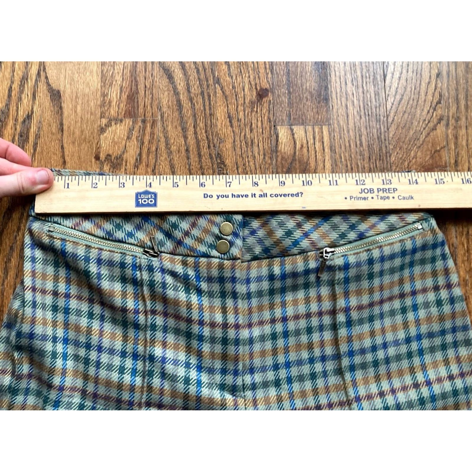 J.McLaughlin J McLaughlin Pants Womens Size 4 Green Houndstooth Plaid Stretch Office Size 27" / US 4 / IT 40 - 5 Thumbnail