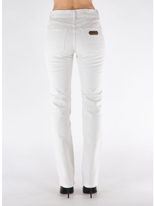 Tom Ford o1w1db10525 PAD114 Straigh Jeans in White Size 25" / US 0 / IT 36 - 3 Thumbnail