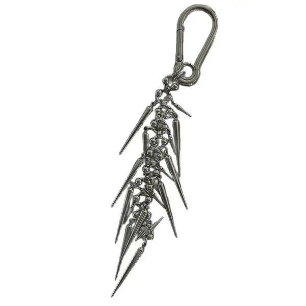 Jewelry Edgy Silver Spike Keychain Size ONE SIZE - 5 Thumbnail