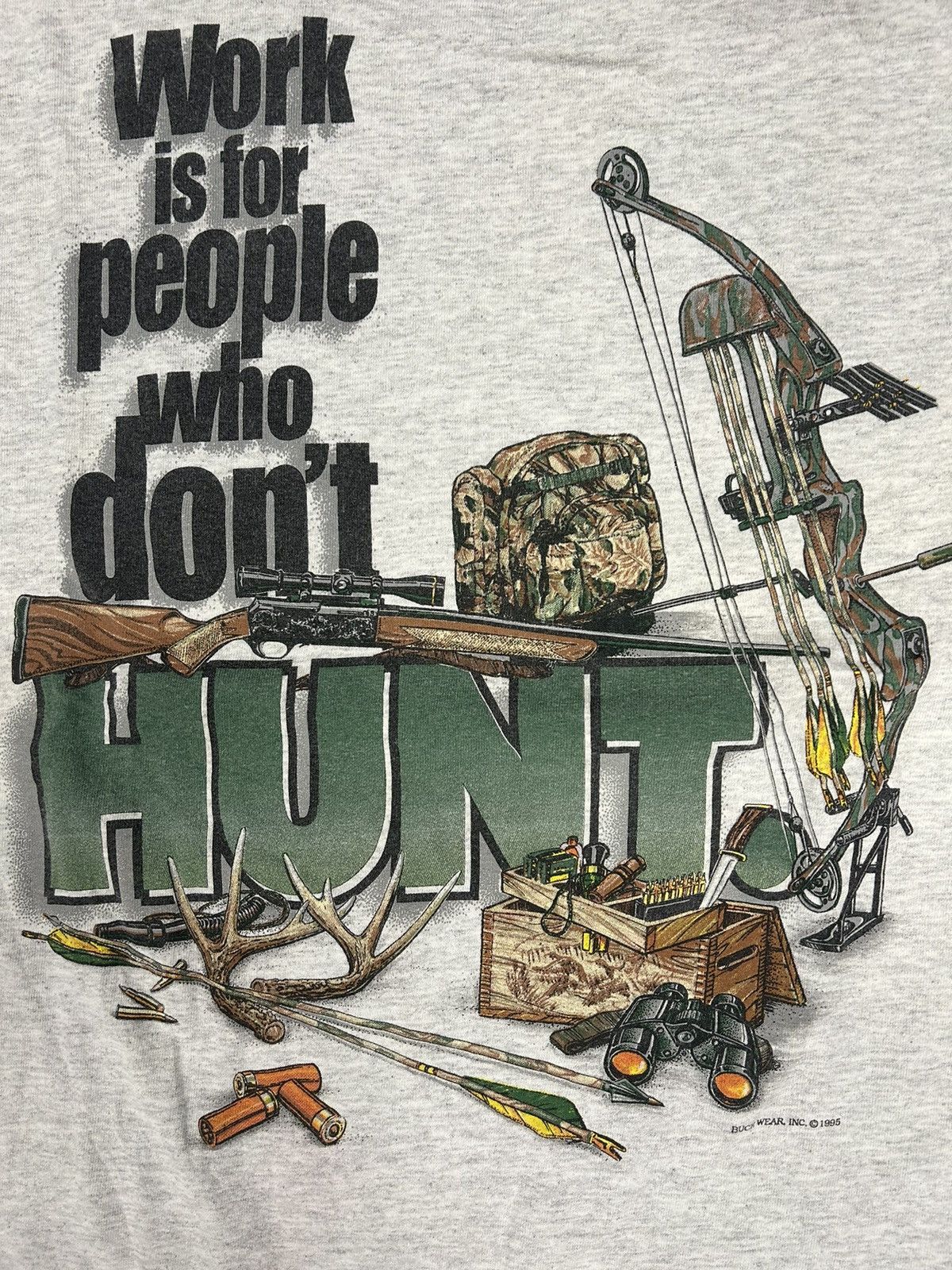 Vintage Crazy Vintage 90s Essential Camo Hunting Graphic Tee Shirt Size US XL / EU 56 / 4 - 2 Thumbnail