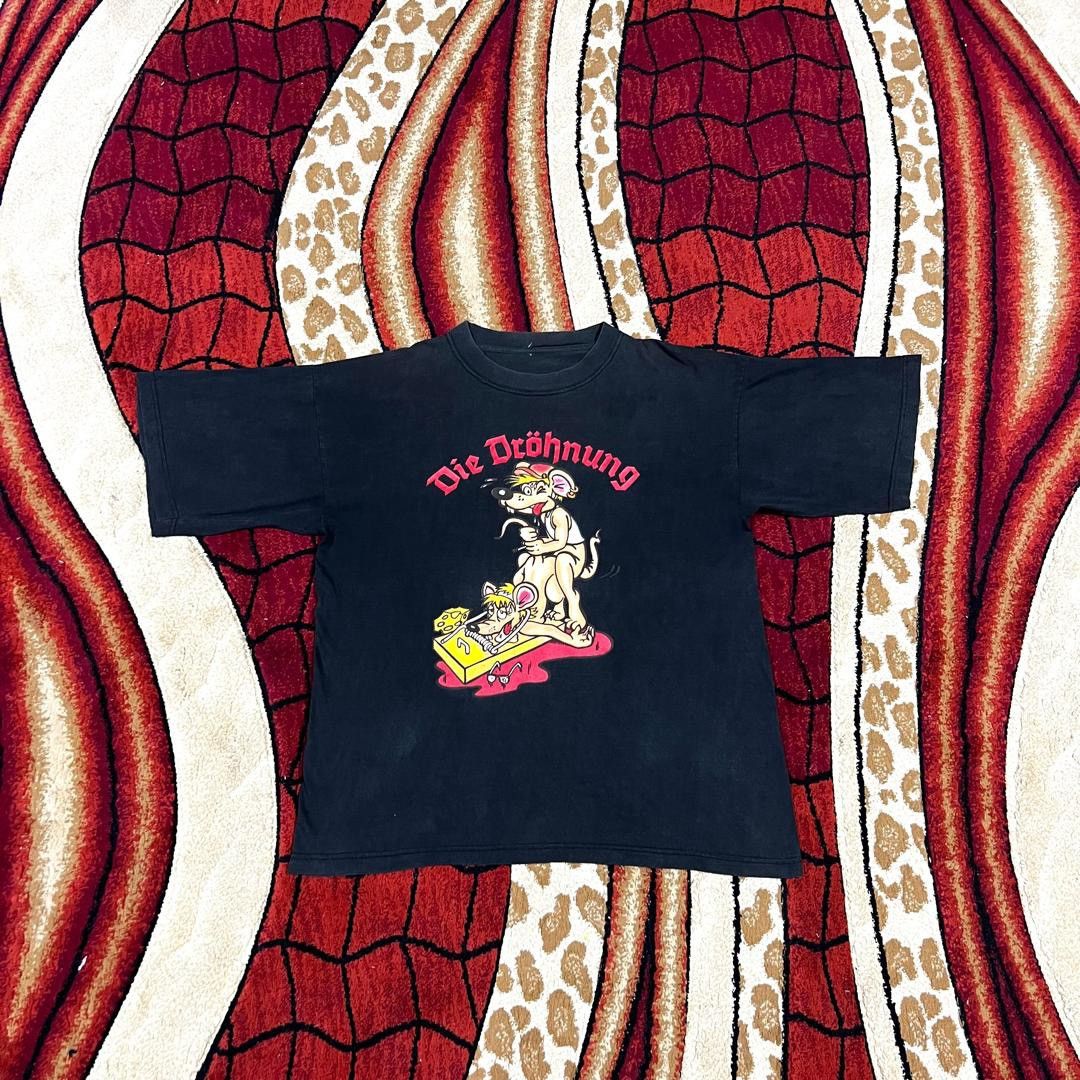 Vintage Thrashed Faded Mouse Doggie Pornstar Skategang Rare T Shirt Size US XL / EU 56 / 4 - 2 Thumbnail