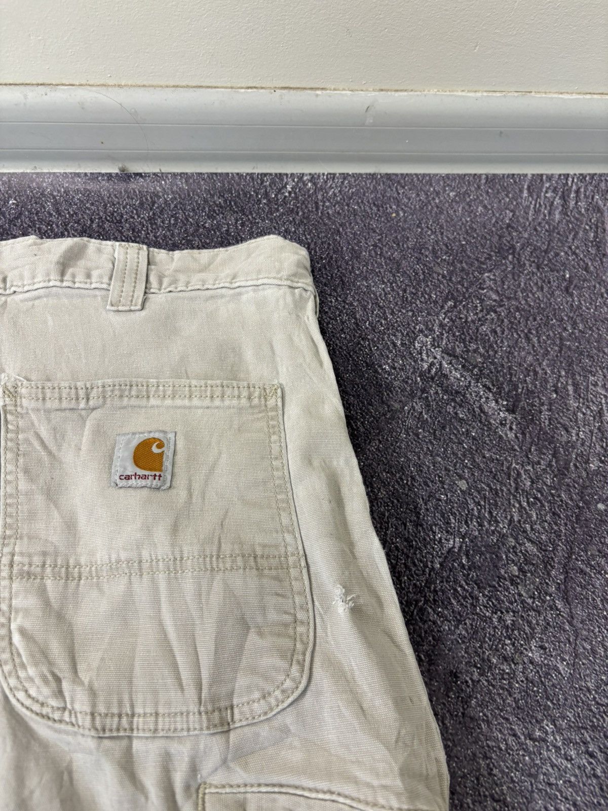 Carhartt Vintage Carhartt Y2K Workwear Beige Hype Carpenter Shorts Size US 36 / EU 52 - 6 Thumbnail