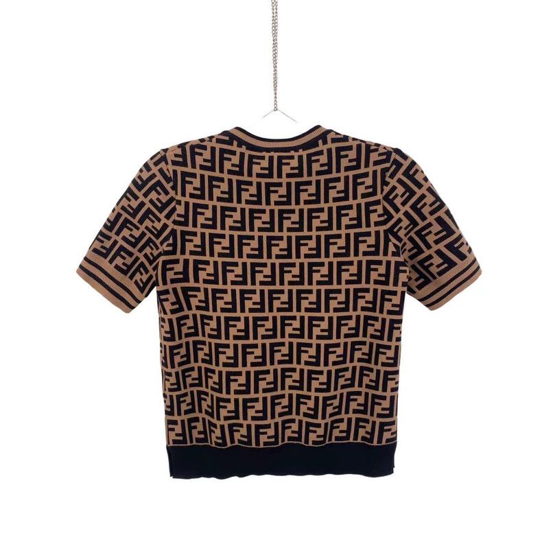 Fendi Fendi size 38 Old-fashioned full-print knitted short slee Size US XXS / EU 40 - 2 Thumbnail