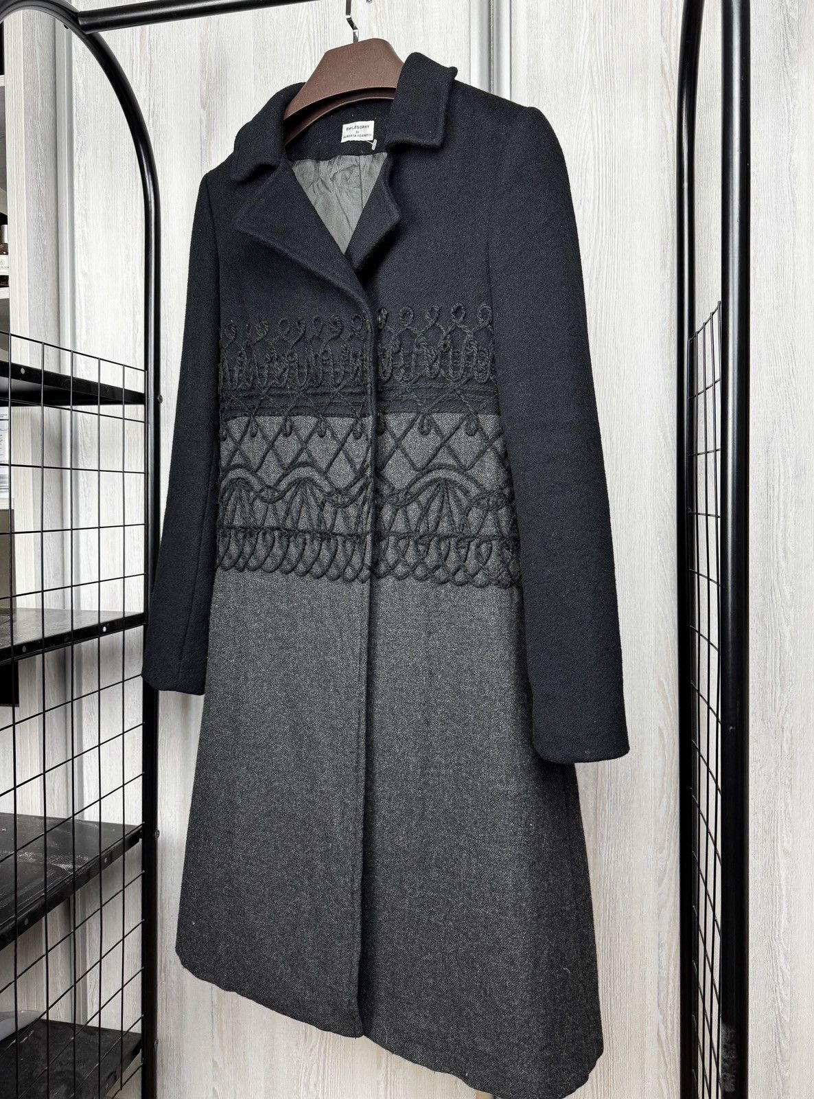 Alberta Ferretti Philosophy di Alberta Ferretti double colour wool blend coat Size M / US 6-8 / IT 42-44 - 5 Thumbnail