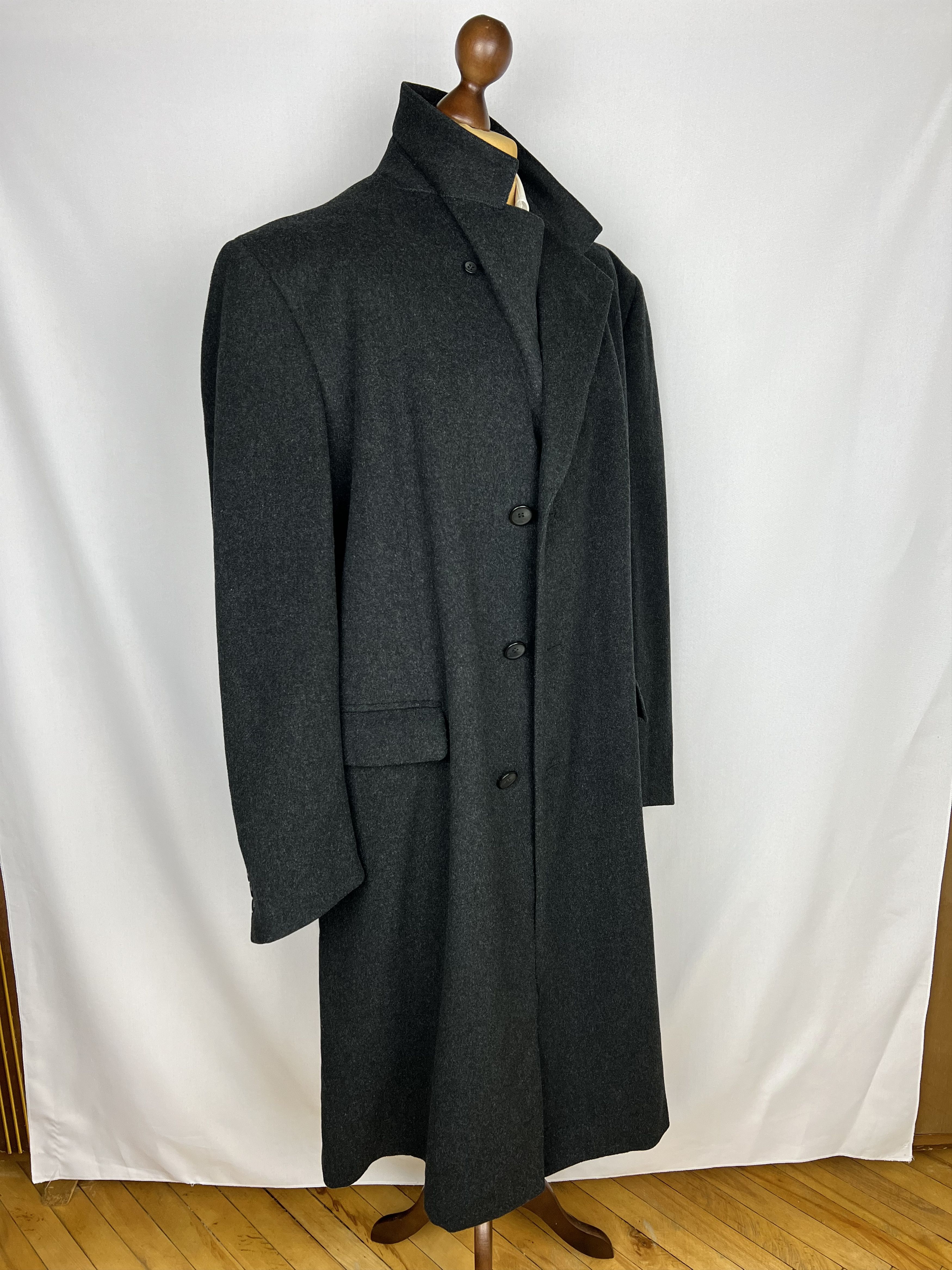 Pal Zileri x Loro Piana Pure Superfine Wool Solid Relaxed Overcoat Size US XL / EU 56 / 4 - 4 Thumbnail