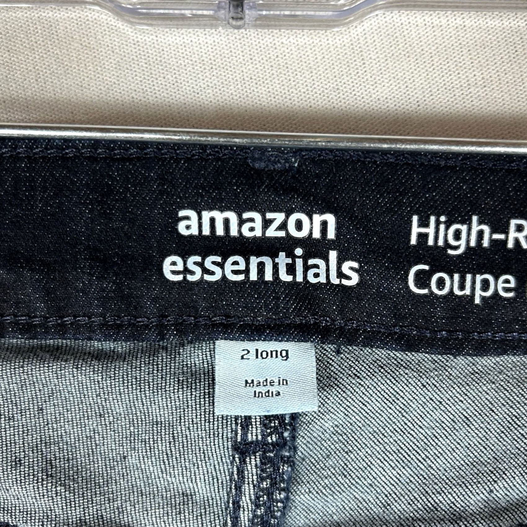 Essentials Amazon Essentials Jeans Skinny Dark Wash Womens 2 Long High Rise Denim NWT, 31in Inseam, Cotton Blend, Stretch, Button Zip, Regular, Blue, Womens Size 26" / US 2 / IT 38 - 7 Thumbnail