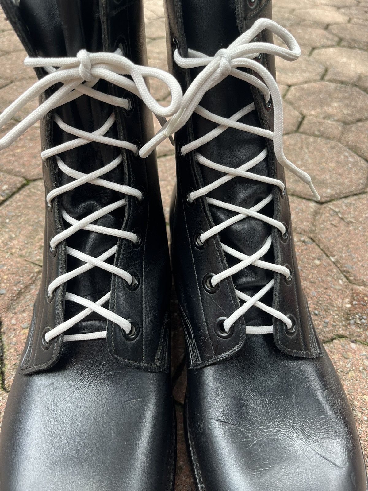 Genuine Leather × Vintage Vintage Rare Genuine Leather 1970s Combat Boots Size US 11 / EU 44 - 4 Thumbnail