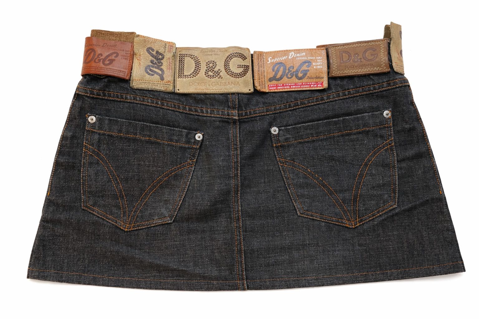 Dolce & Gabbana D&G Dolce and Gabbana Label Labels Patch Mini Skirt Size 32" / US 10 / IT 46 - 4 Thumbnail