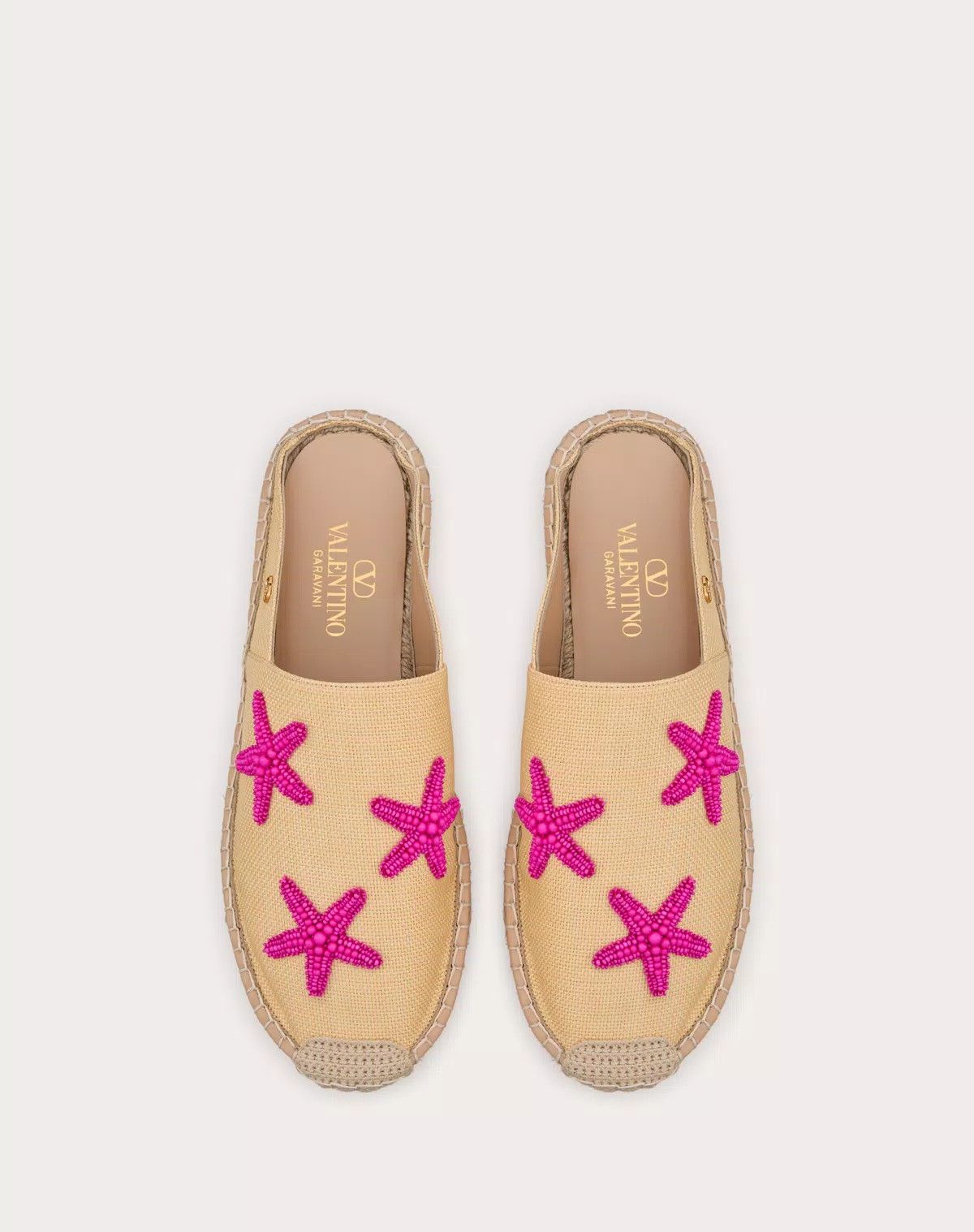 Valentino o1s1wg110625 Escape Mule Raffia With Starfish in Beige/Tan Size US 9 / IT 39 - 4 Thumbnail