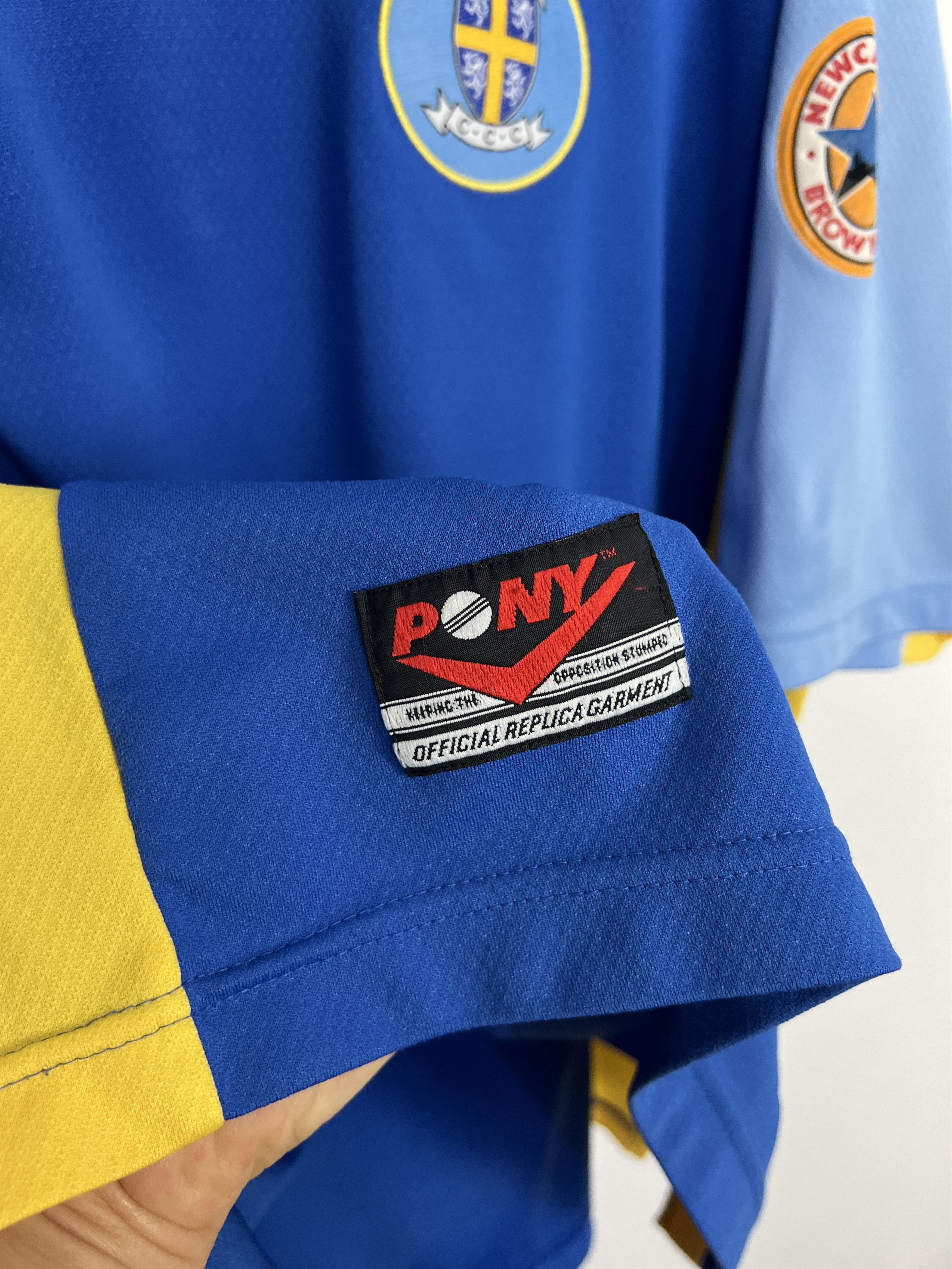 PONY Vintage 90's Durham County Cricket Club Shirt Jersey Rare Size US L / EU 52-54 / 3 - 4 Thumbnail