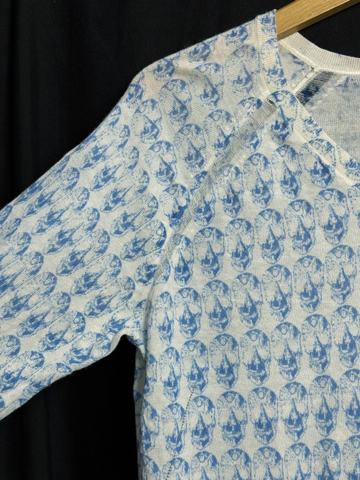 If Six Was Nine × Le Grande Bleu (L.G.B.) Japanese Skulls Long Sleeve Linen Size US M / EU 48-50 / 2 - 4 Thumbnail