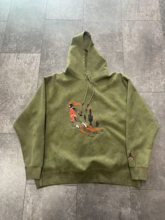 Travis Scott Travis Scott Jordan Washed Suede Hoodie | Grailed