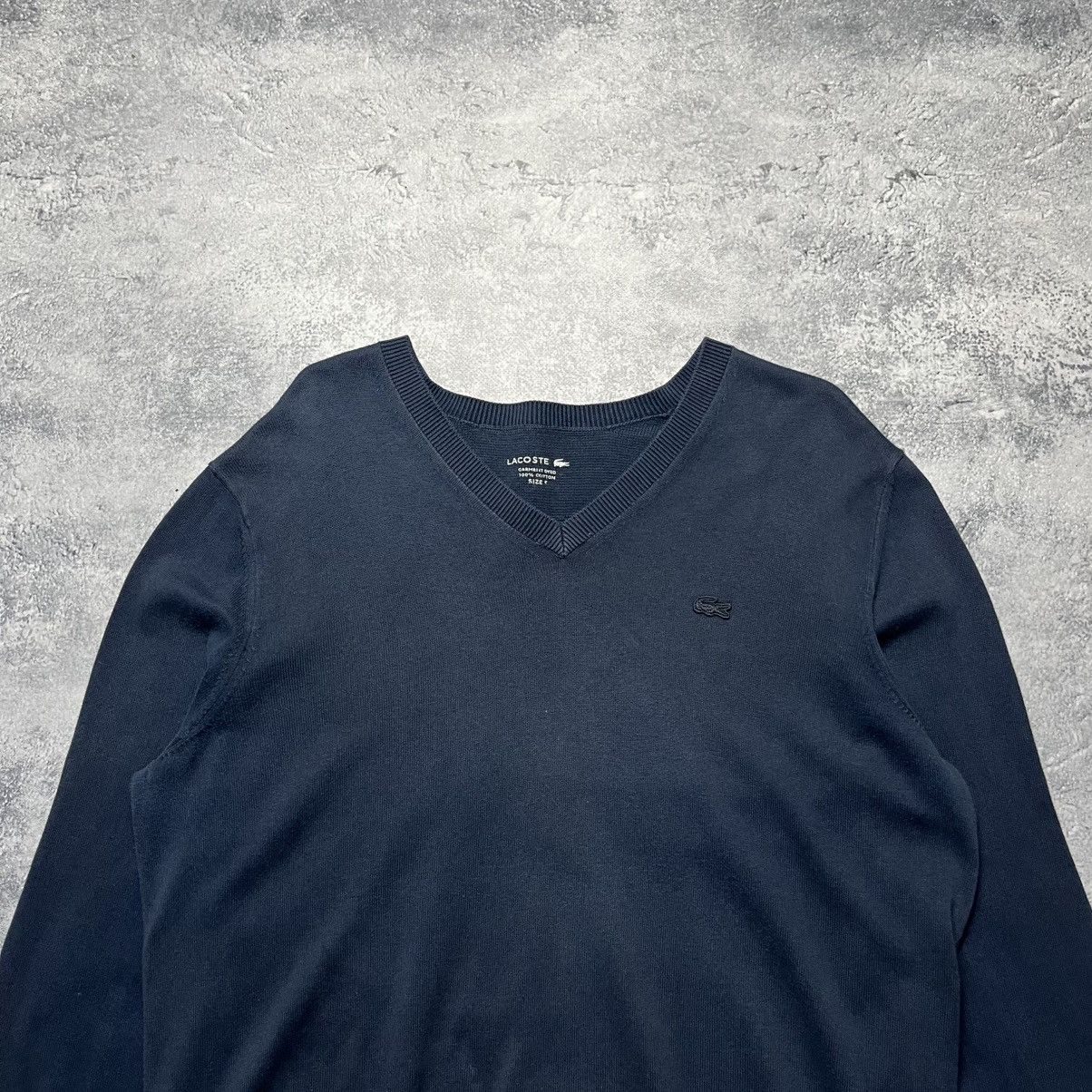 Lacoste Lacoste Blue V-Neck Sweater Streetwear Y2K Designer Size US L / EU 52-54 / 3 - 2 Thumbnail