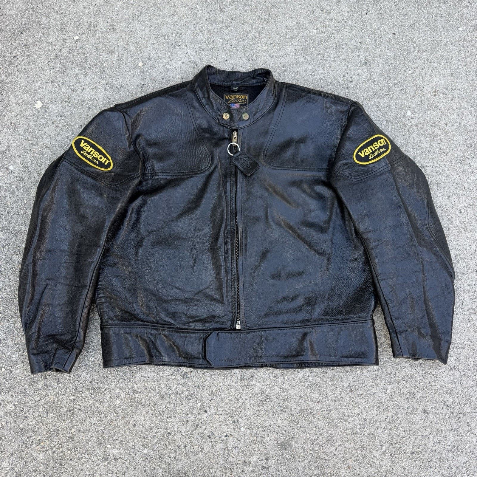 Vanson Leathers Vanson Leathers Black Cowhide Leather IKE Jacket