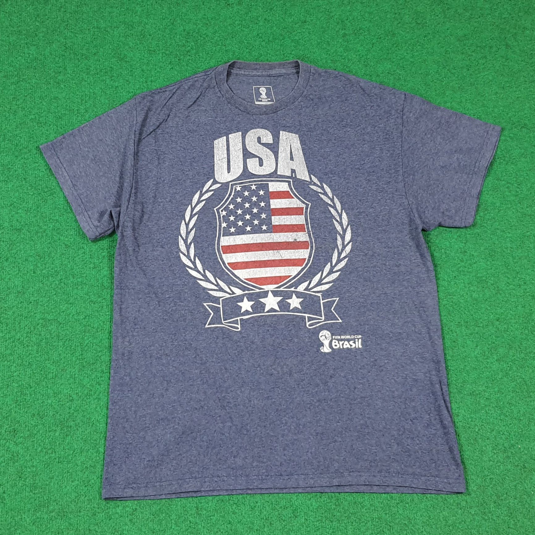 Vintage Fifa World Cup Brasil USA America Flag C285N34
