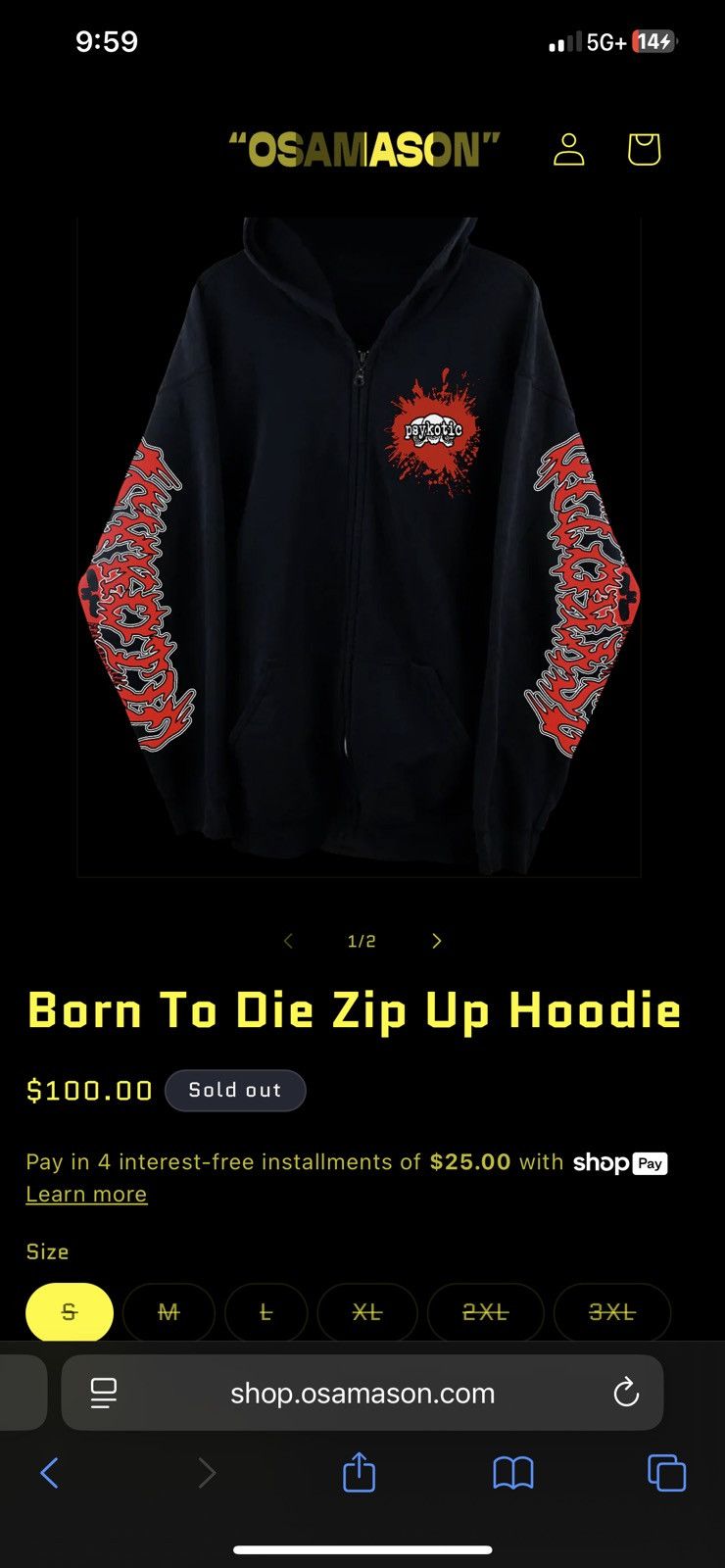 Other Osamason psykotic hoodie Size US M / EU 48-50 / 2 - 3 Thumbnail
