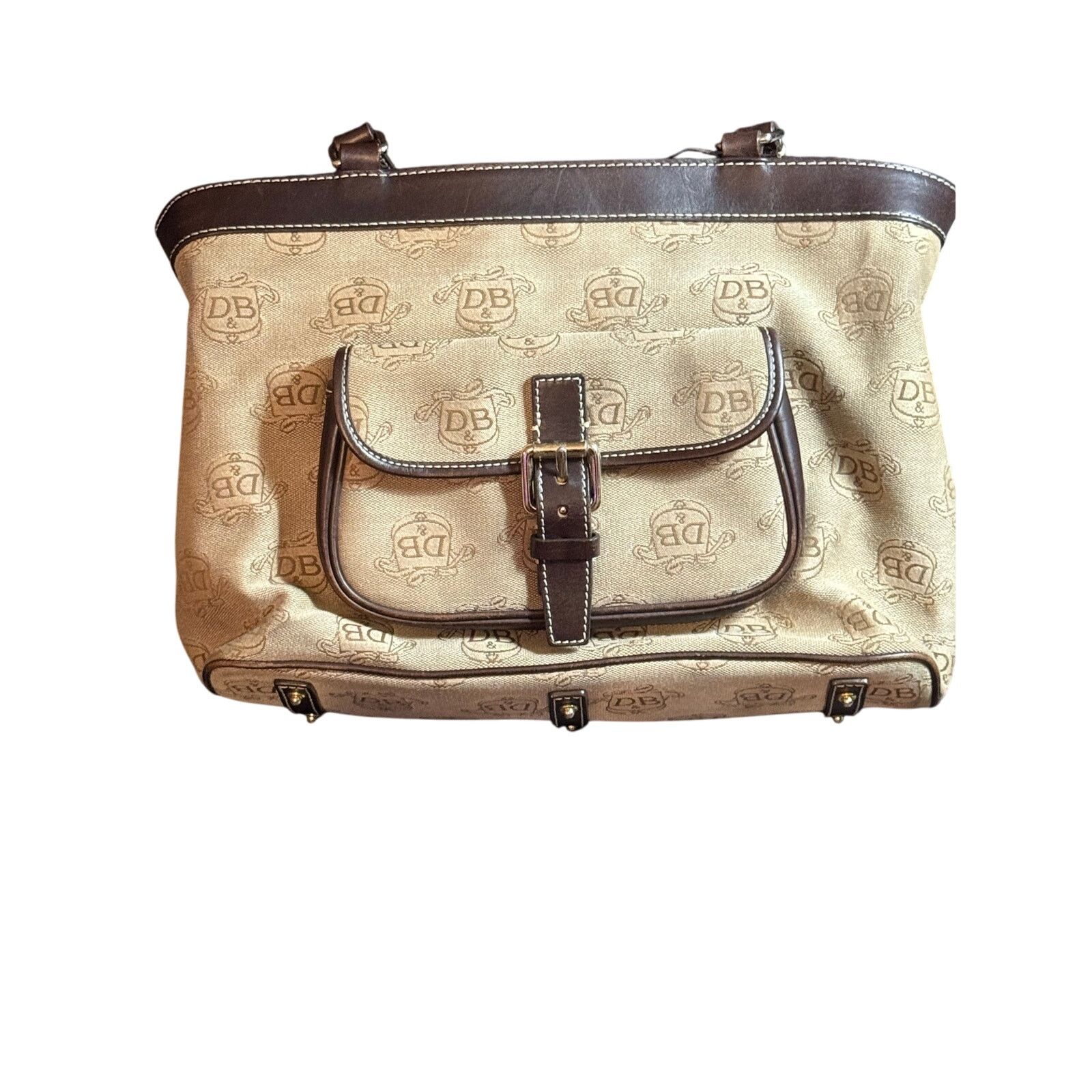 Dooney & Bourke Dooney & Bourke Monogram Tote Shoulder Bag w Coin PurLeather Size ONE SIZE - 1 Thumbnail