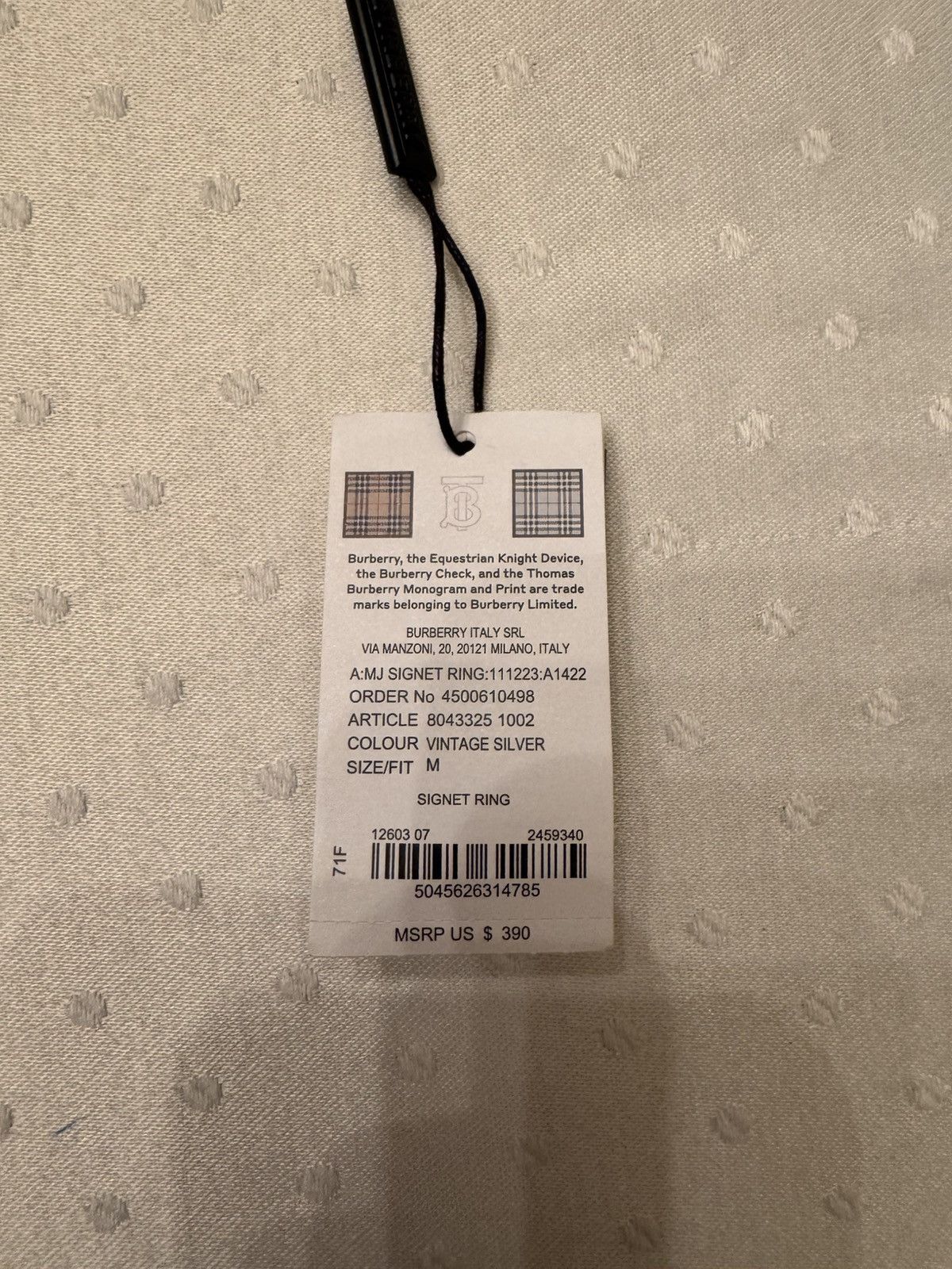 Burberry Signet Ring - Medium (New!) Size ONE SIZE - 5 Thumbnail