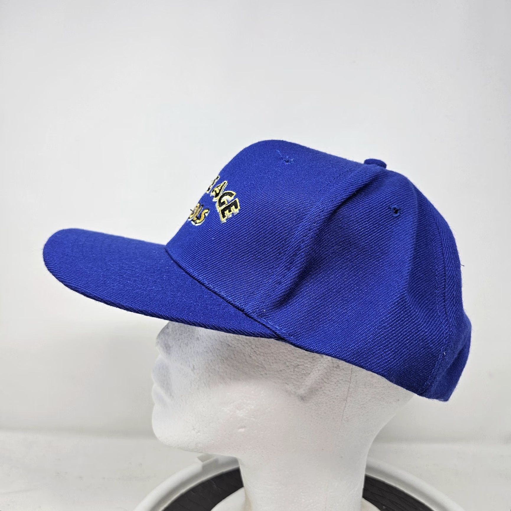 Vintage VINTAGE Nissun Stone Age Tools Hat Cap Snap Back Blue Embroidered Logo Mens One Size Adjustable Wool Acrylic 90s Size ONE SIZE - 5 Thumbnail