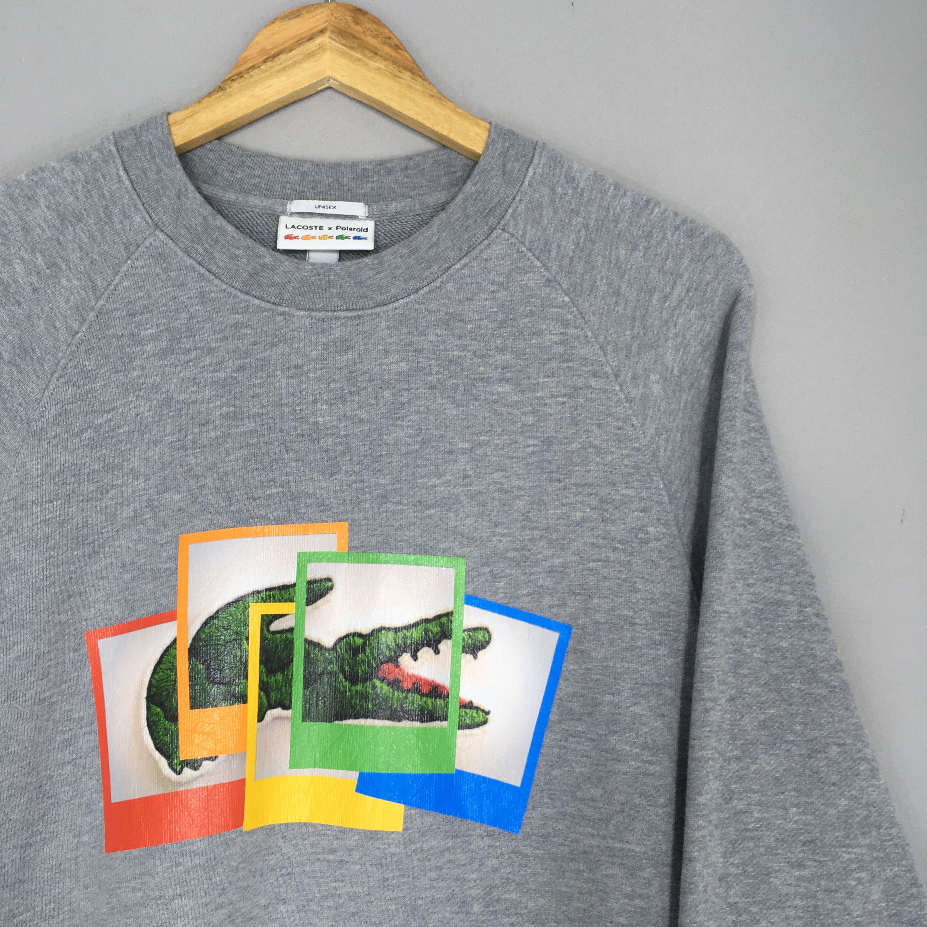 Lacoste Lacoste x Polaroid Gray Sweatshirt Medium big logo Size US M / EU 48-50 / 2 - 2 Thumbnail