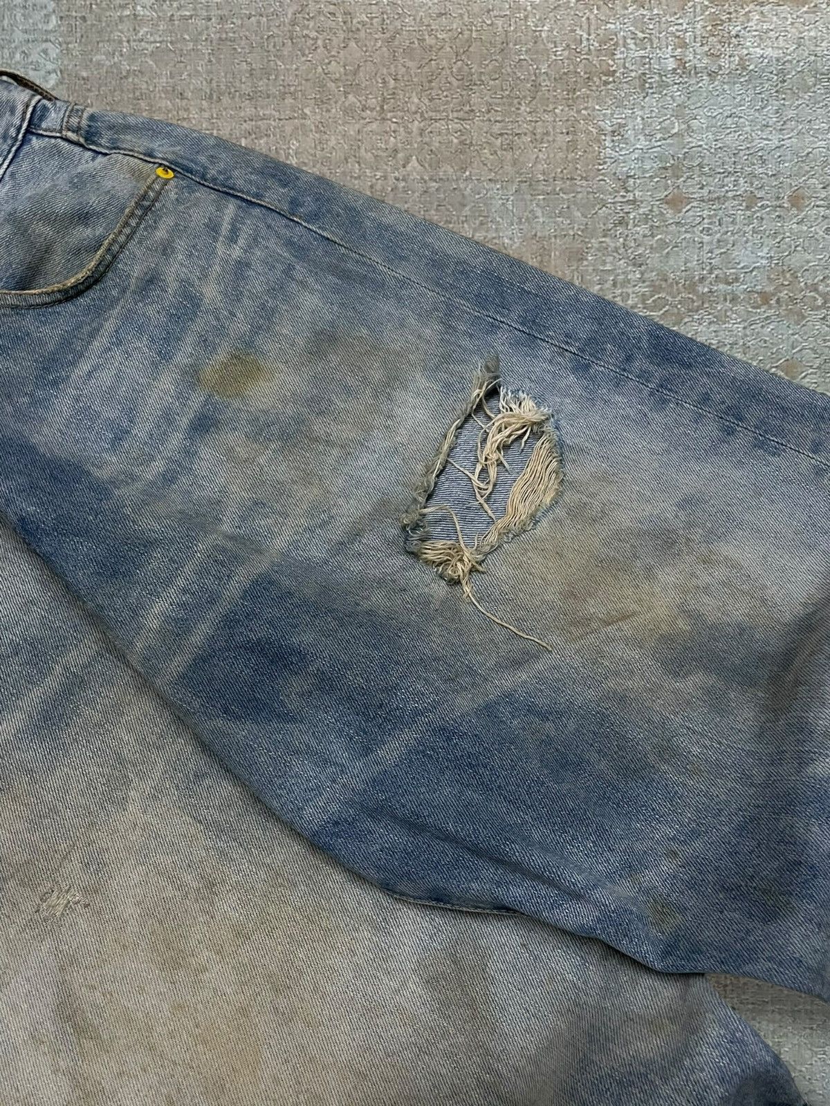 Swagger Vintage 1990s Designer Japan Swagger Mudwash Baggy Denim Size US 35 - 8 Thumbnail