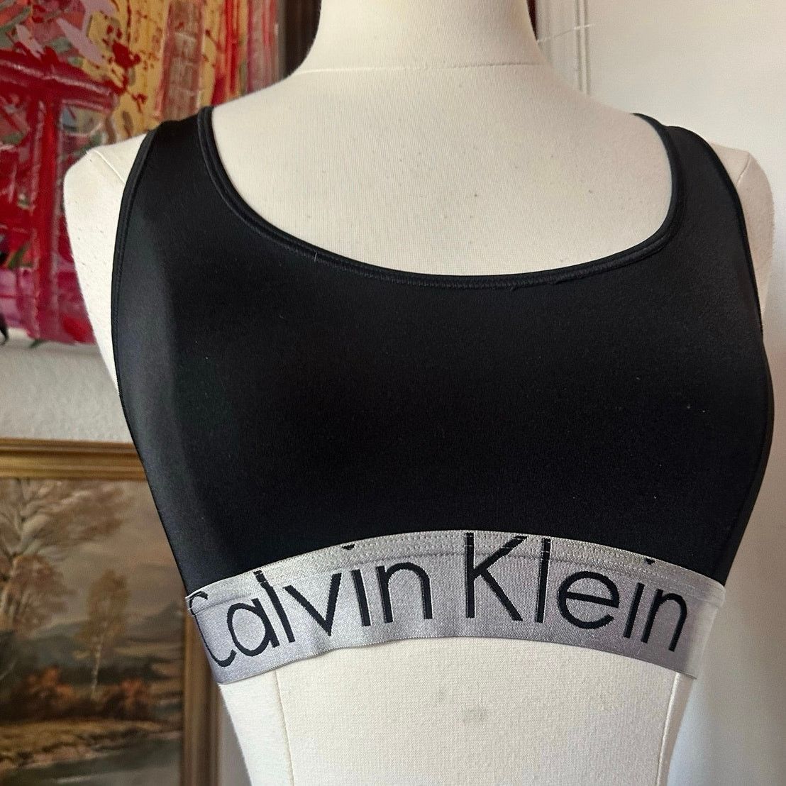Calvin Klein calvin klein black gray sports bra Size S / US 4 / IT 40 - 2 Thumbnail