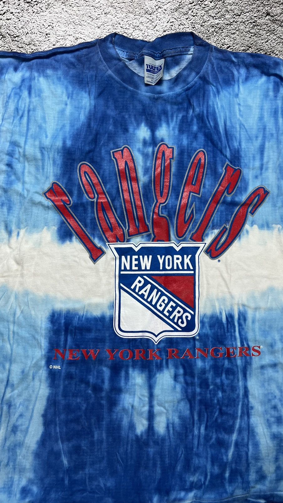 Tultex 90’s New York Rangers NHL tie die dyed vintage t shirt Size US XL / EU 56 / 4 - 3 Thumbnail