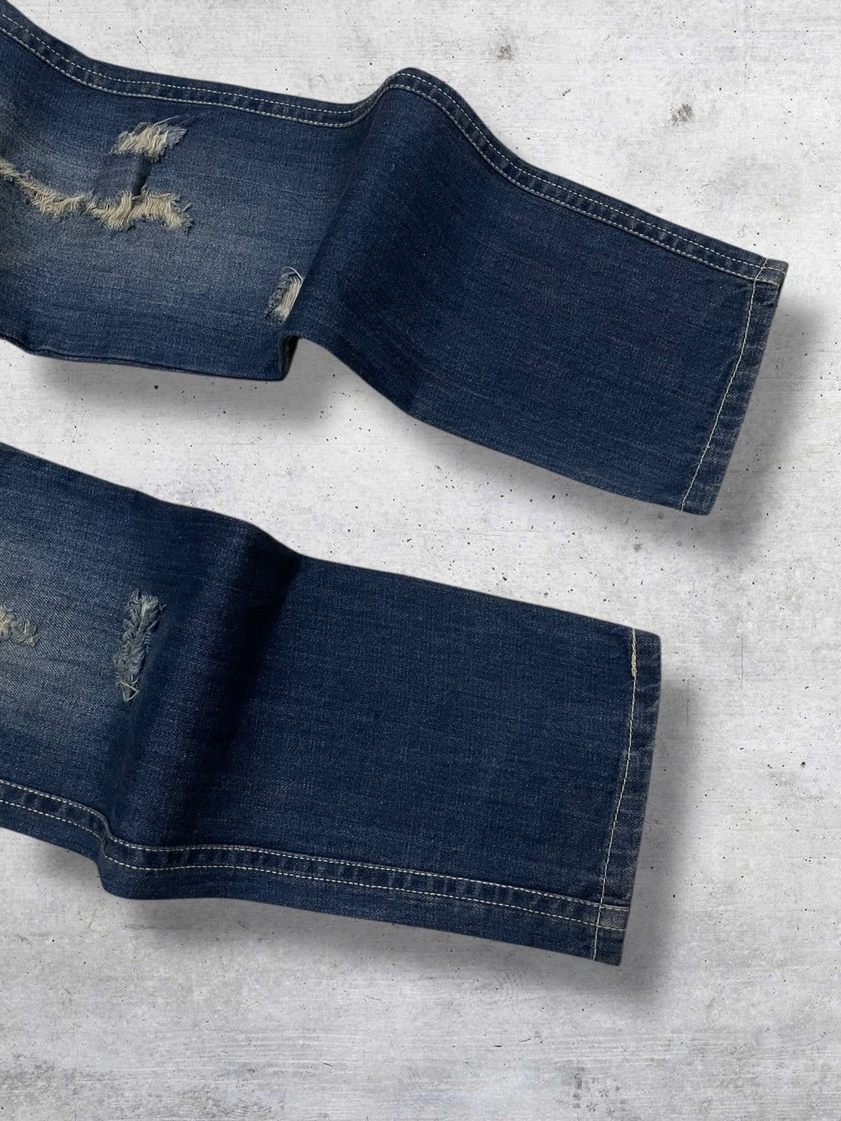 Hysteric Glamour VINTAGE BEAMS OG JAPAN DESIGNER 90S RIPPED GOLD GRUNGE DENIM Size US 30 / EU 46 - 5 Thumbnail