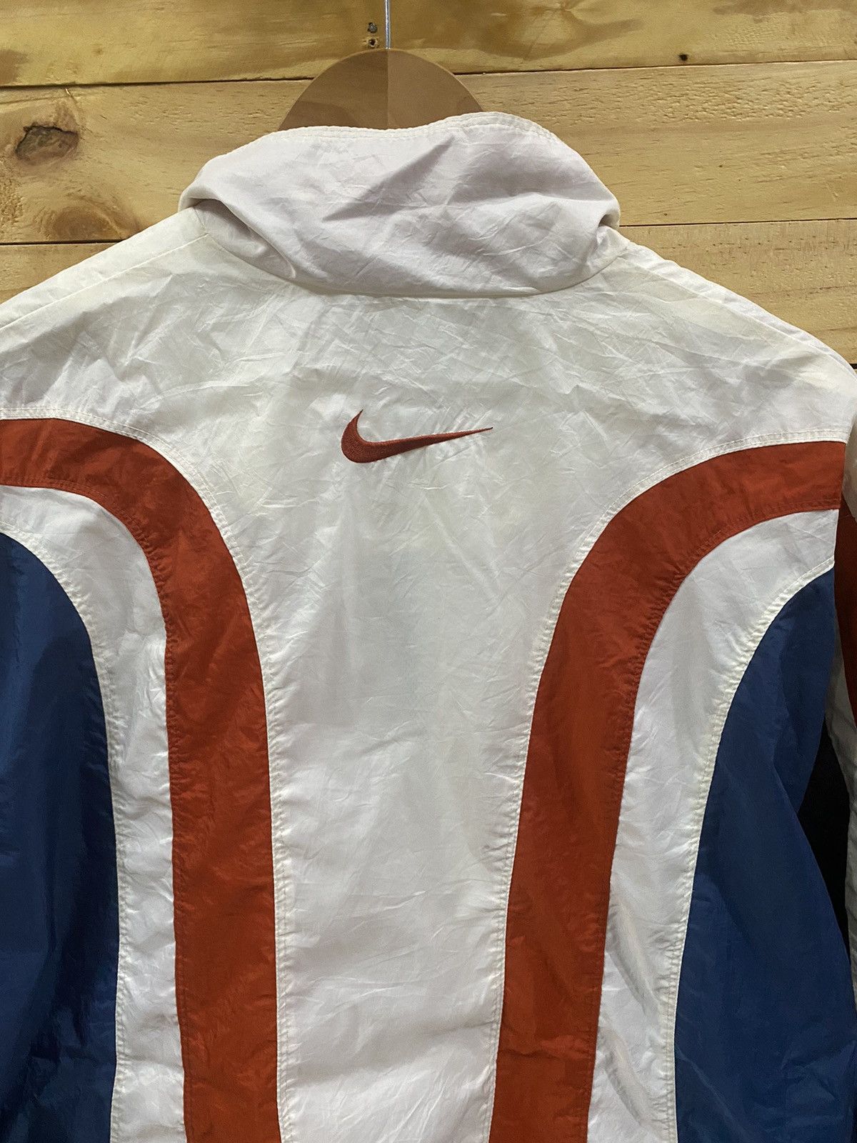 Nike × Vintage Vintage 90s NIKE centre swoosh half zipped jacket Size US XL / EU 56 / 4 - 3 Thumbnail