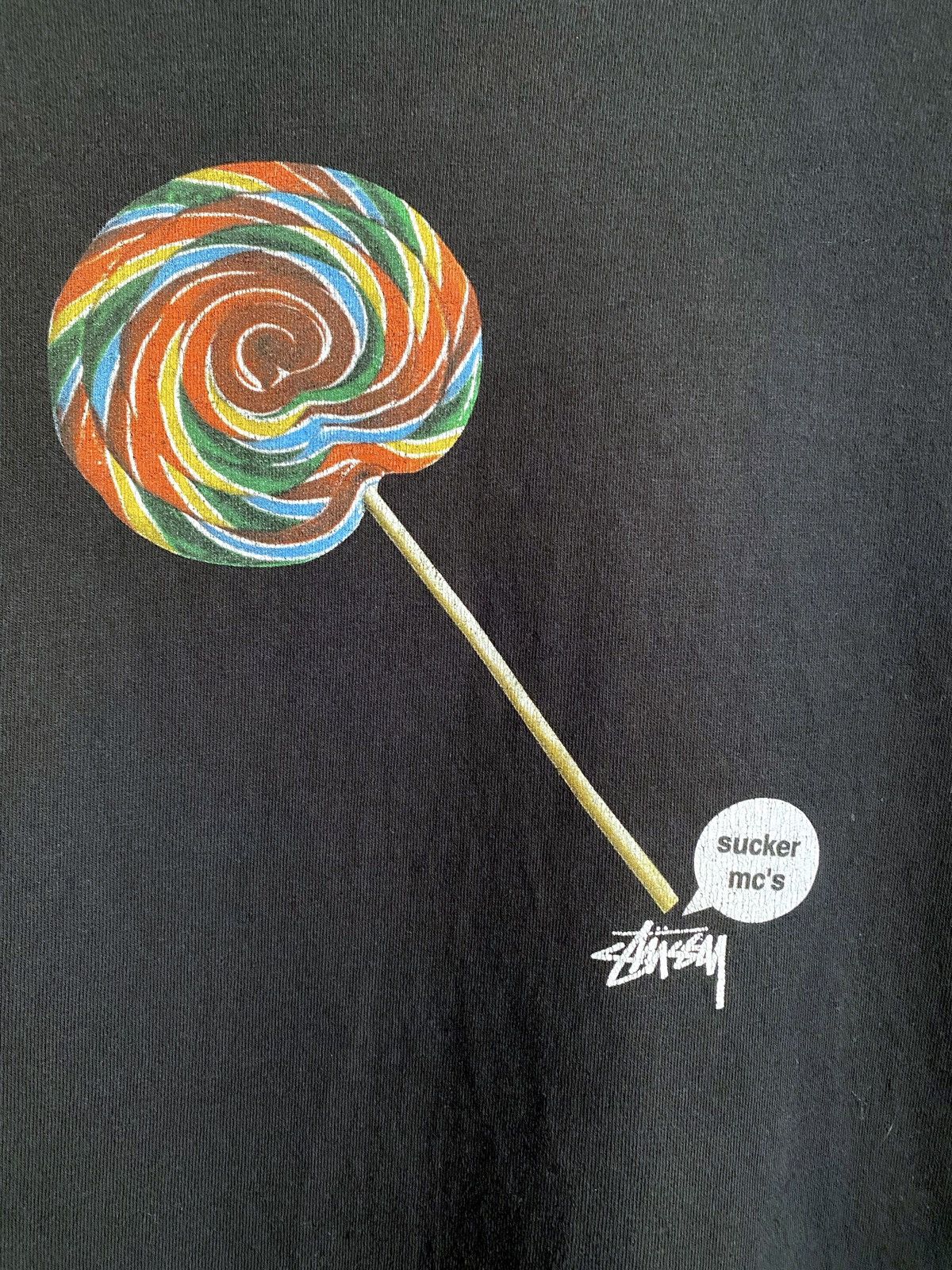 Stussy × Vintage Stussy Vintage T-Shirt RUN D.M.C. Sucker MC's Lollipop Print Size US M / EU 48-50 / 2 - 6 Thumbnail