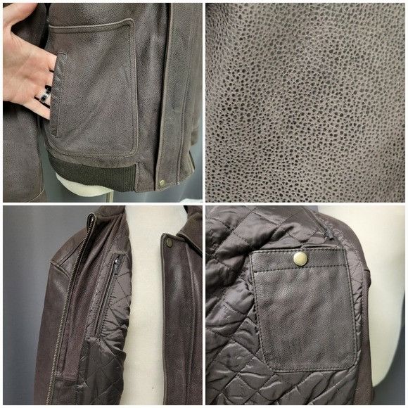 Cherokee Vintage 90s y2k Cherokee Brown Leather Aviator Flyboy Flight Size US S / EU 44-46 / 1 - 4 Thumbnail