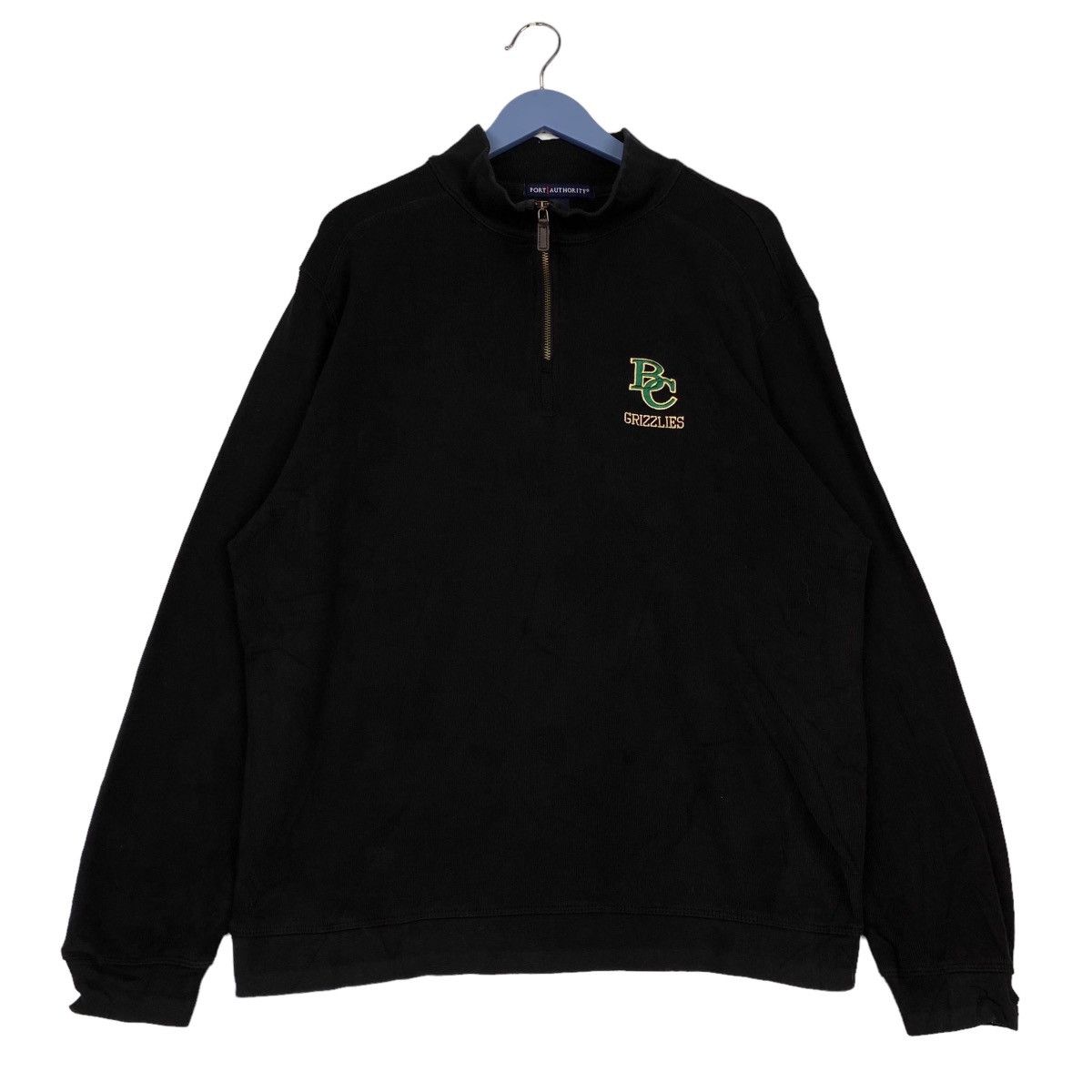 Port Authority × Vintage Vintage Port Authority Small Embroidered Quater Zip Size US XL / EU 56 / 4 - 1 Thumbnail