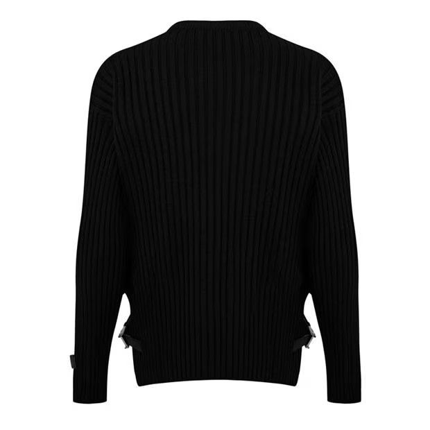 Versace o1g2r1mq0824 Buckles Knit Jumper in Black Size US M / EU 48-50 / 2 - 2 Thumbnail