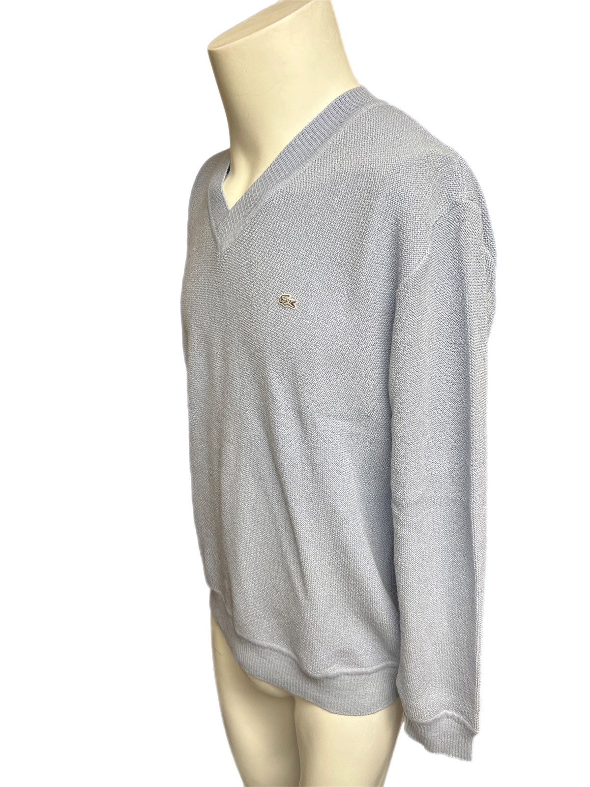 Lacoste Lacoste men’s blue baby alpaca v-neck sweater size 4 or M Size US M / EU 48-50 / 2 - 2 Thumbnail